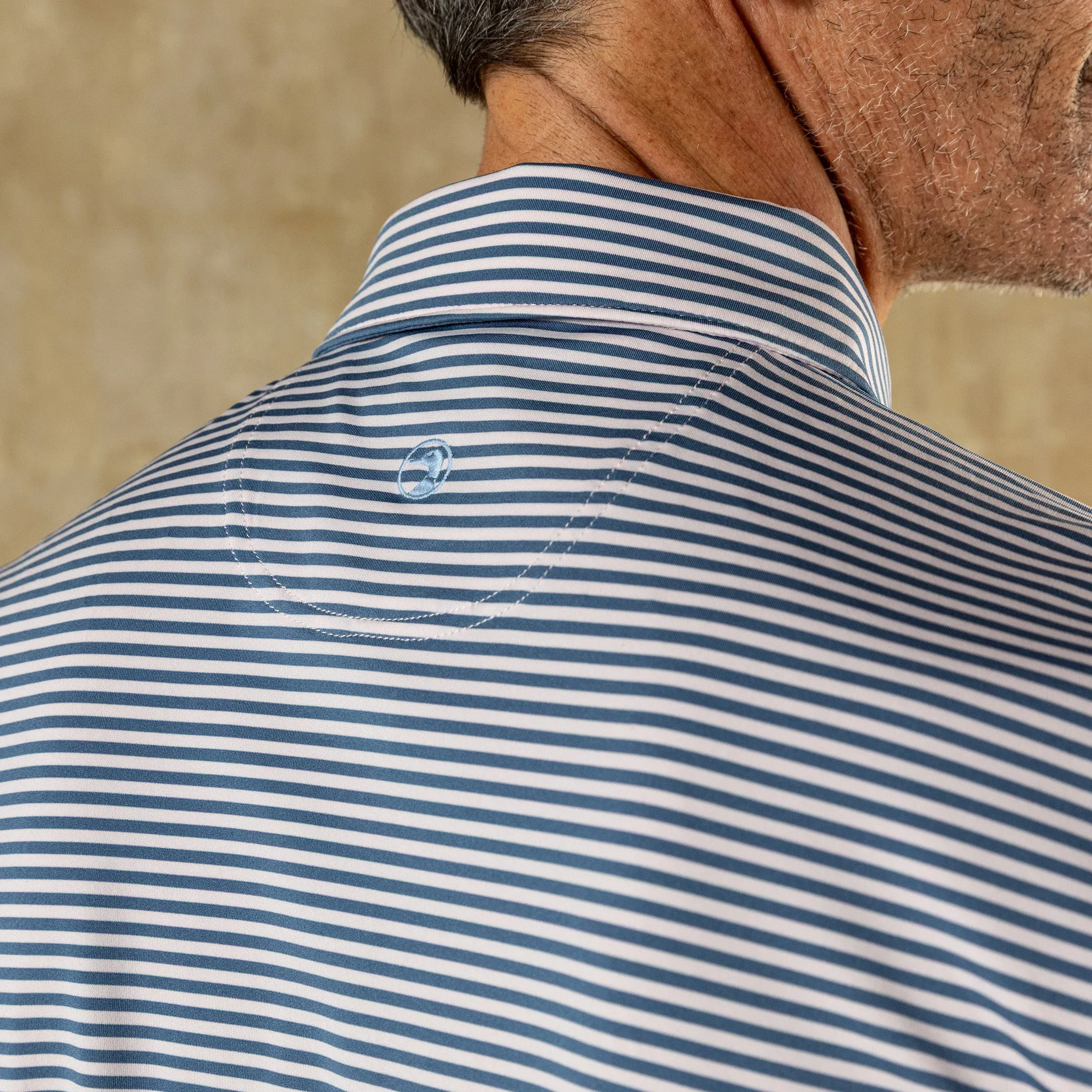 Long Drive Performance Polo - Windor Stripe - Blue Horizon sold by Duck Head product image thumbnail 2