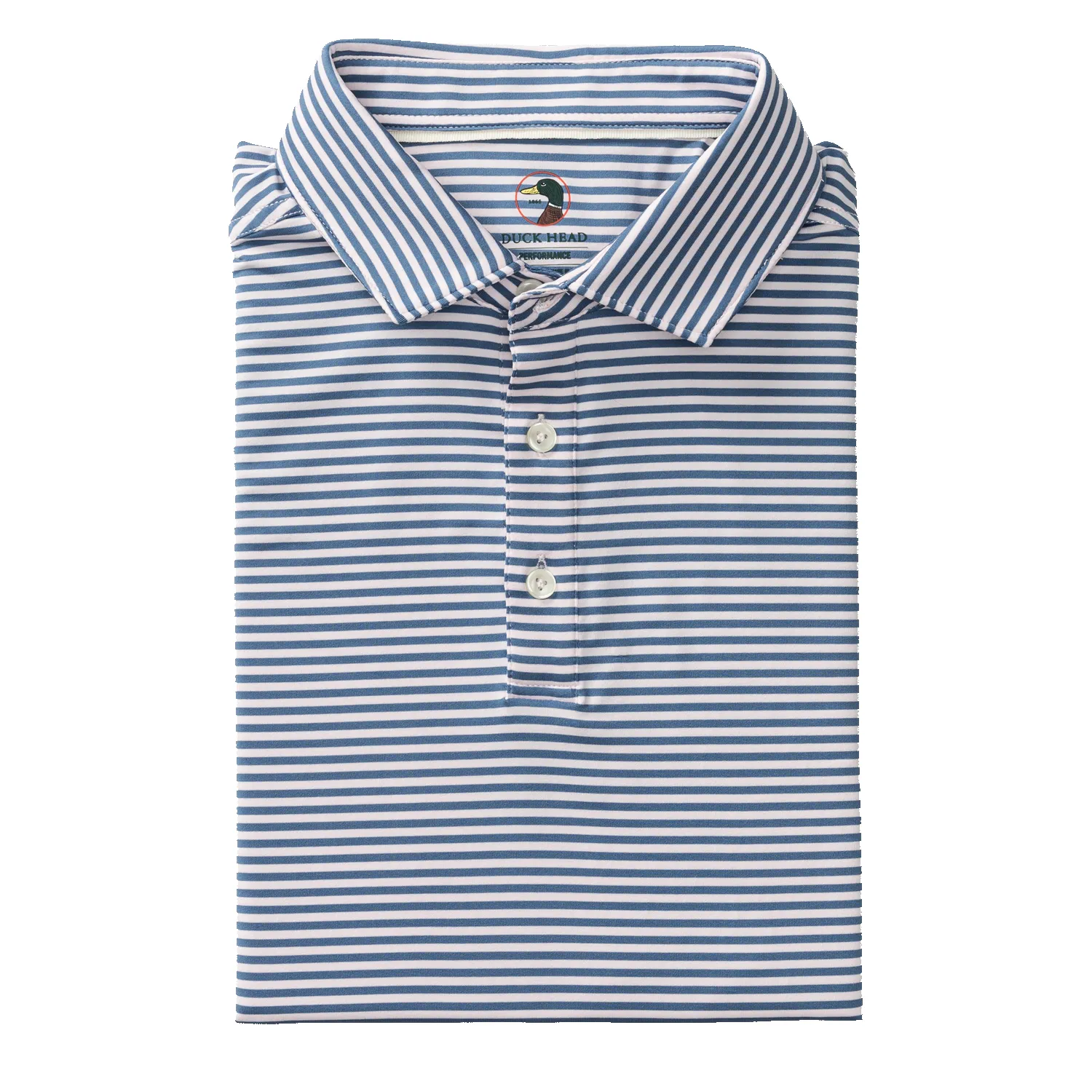 Long Drive Performance Polo - Windor Stripe - Blue Horizon sold by Duck Head product image thumbnail 3