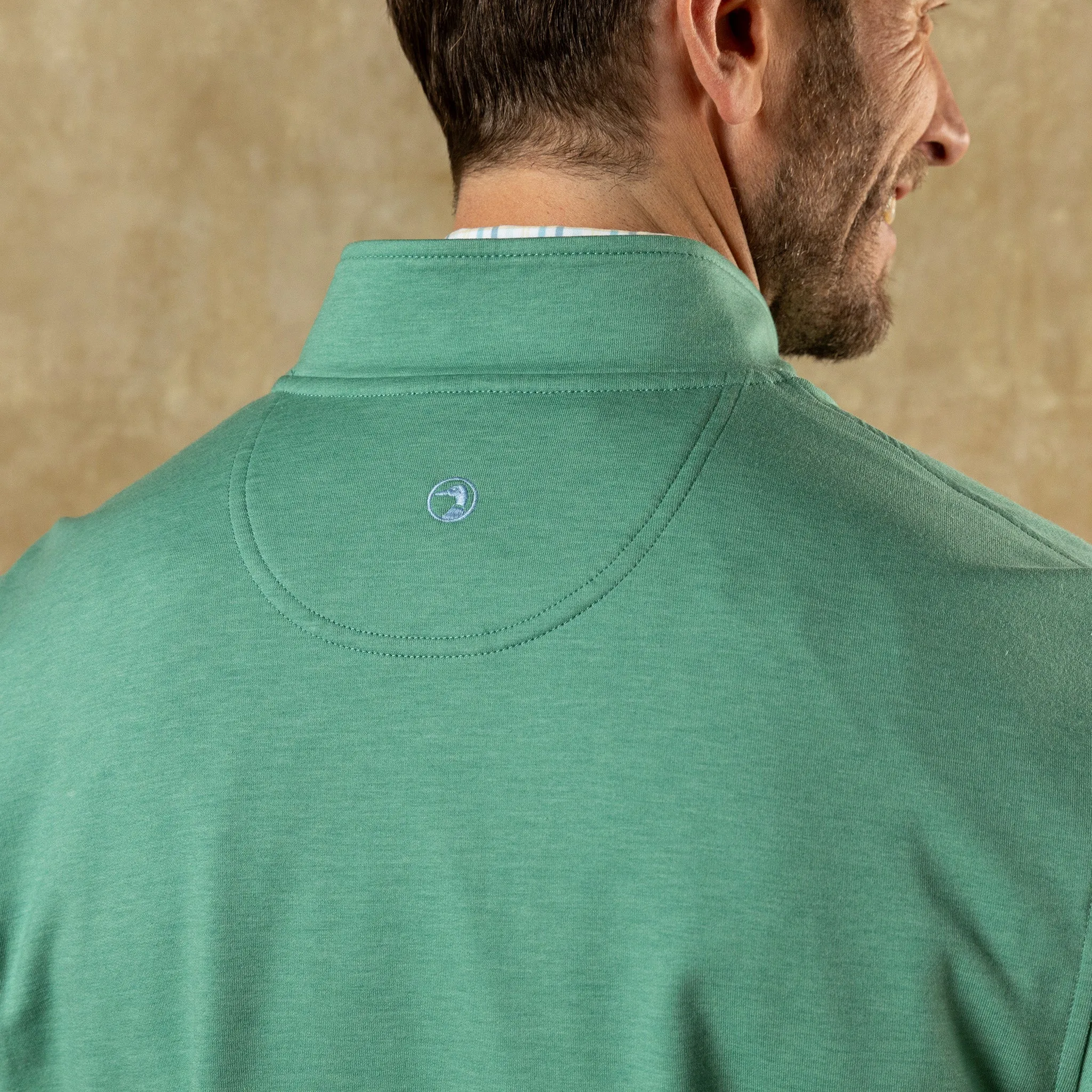 Dunmore Performance 1/4 Zip Pullover - Aspen Green Heather sold by Duck Head product image thumbnail 2