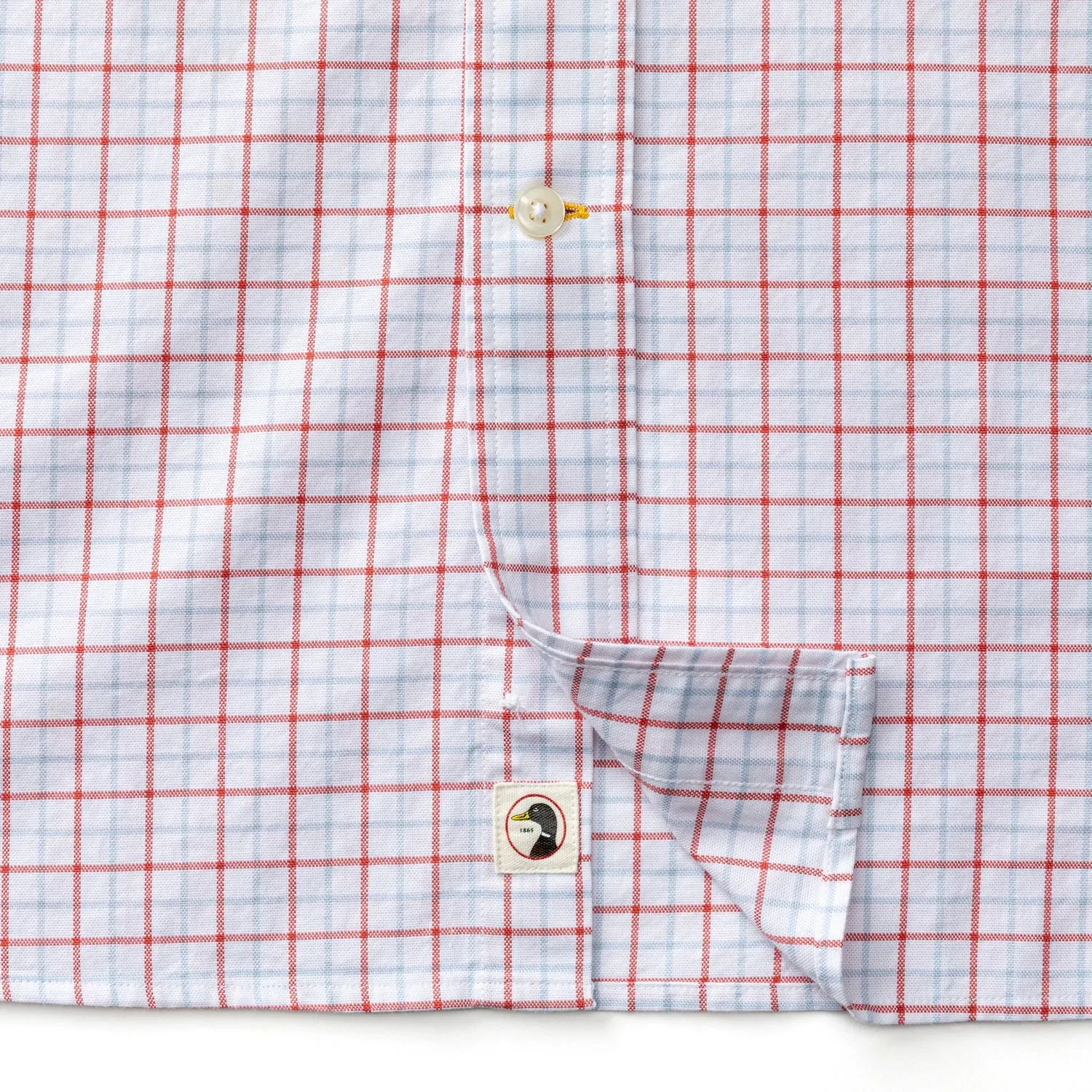 Cotton Oxford Sport Shirt - Kline Plaid - Rosewood sold by Duck Head product image thumbnail 5