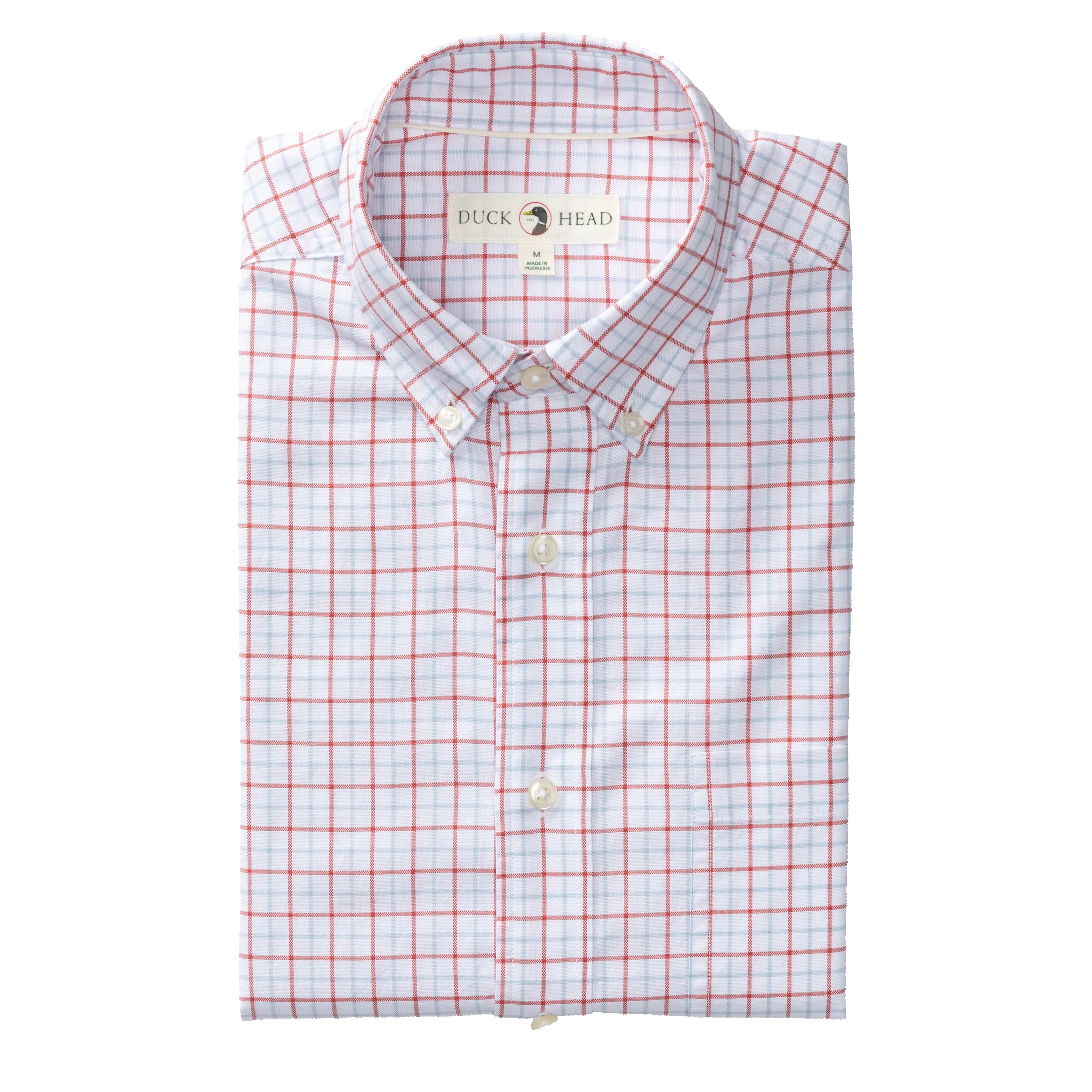 Cotton Oxford Sport Shirt - Kline Plaid - Rosewood sold by Duck Head product image thumbnail 3