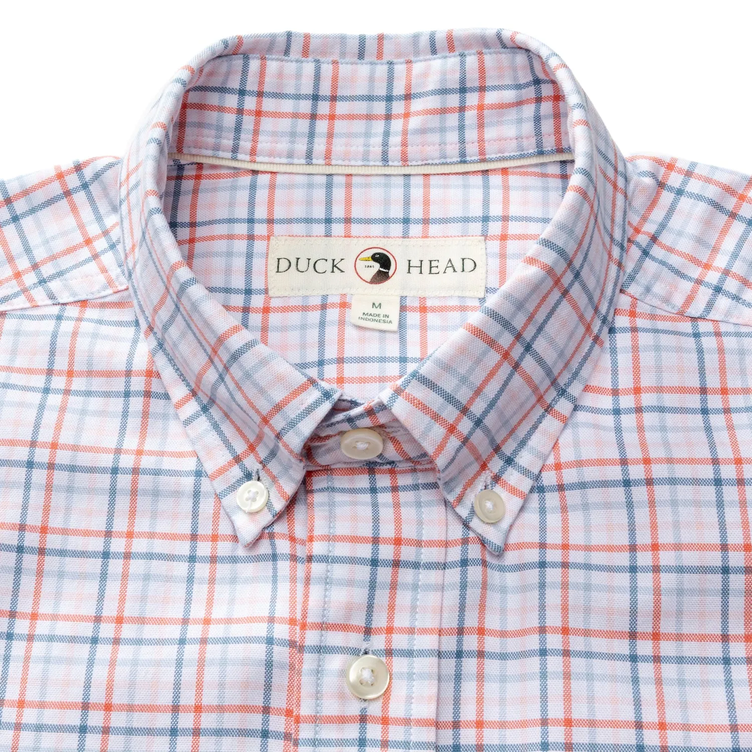 Cotton Oxford Sport Shirt - Cooke Plaid - Coral sold by Duck Head product image thumbnail 3