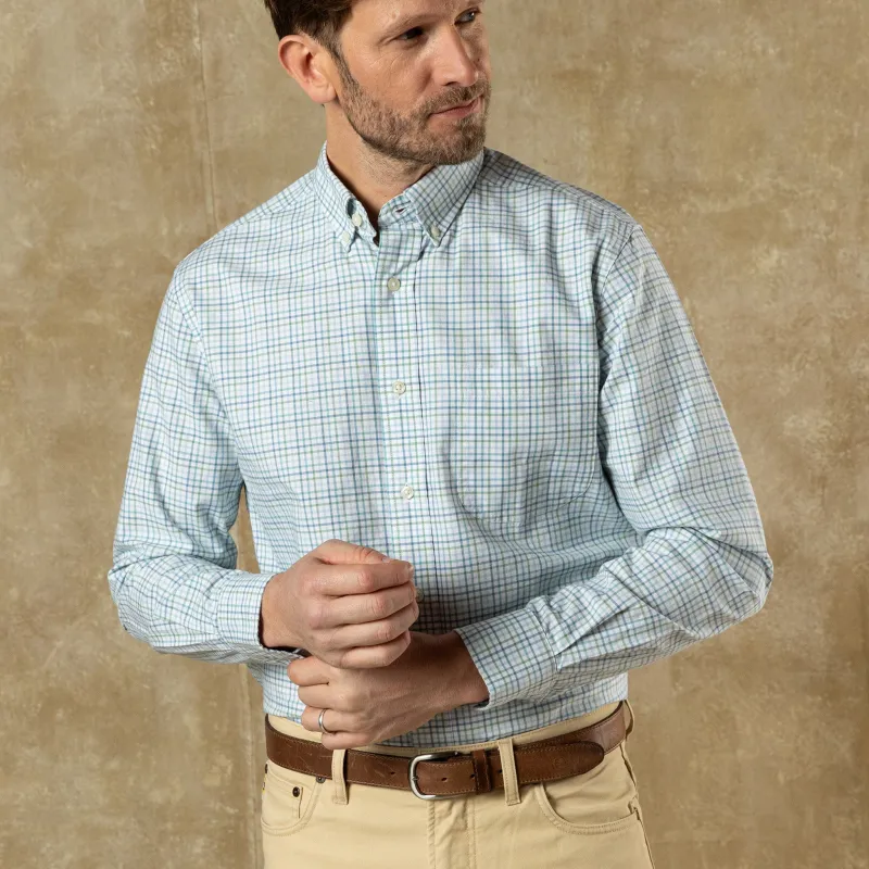 Cotton Oxford Sport Shirt - Cooke Plaid - Aspen Green sold by Duck Head