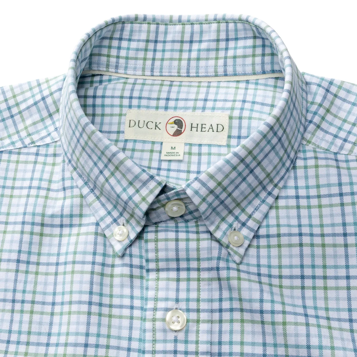 Cotton Oxford Sport Shirt - Cooke Plaid - Aspen Green sold by Duck Head product image thumbnail 4