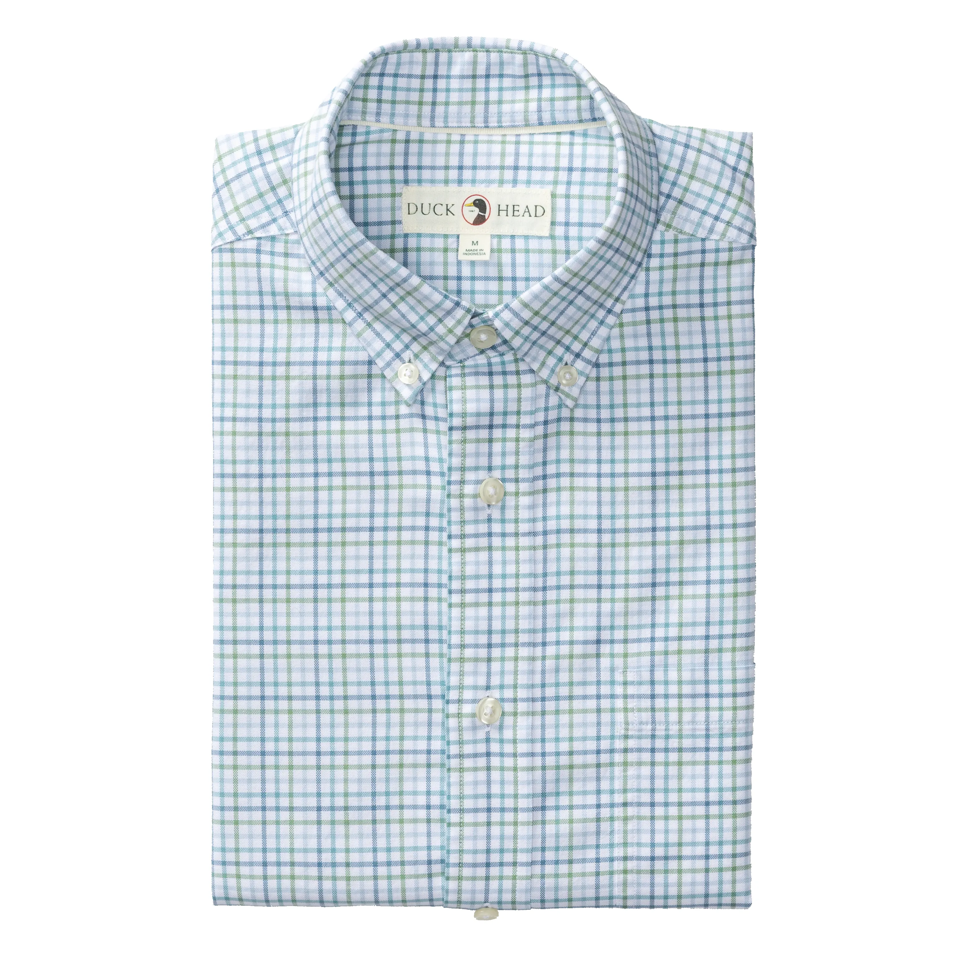 Cotton Oxford Sport Shirt - Cooke Plaid - Aspen Green sold by Duck Head product image thumbnail 3