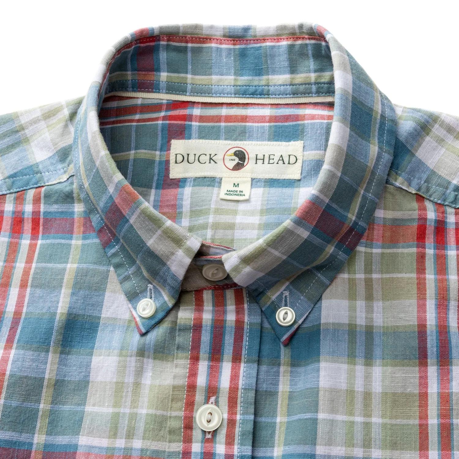 Cotton Chambray Sport Shirt - Thorne Plaid - Sunwashed Blue sold by Duck Head product image thumbnail 3