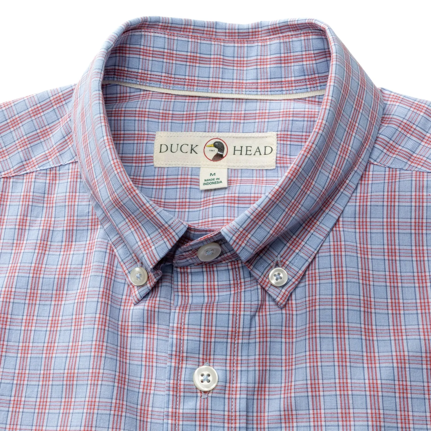 Cotton Cashmere Poplin Sport Shirt - Mattox Plaid - Serenity Blue sold by Duck Head product image thumbnail 4