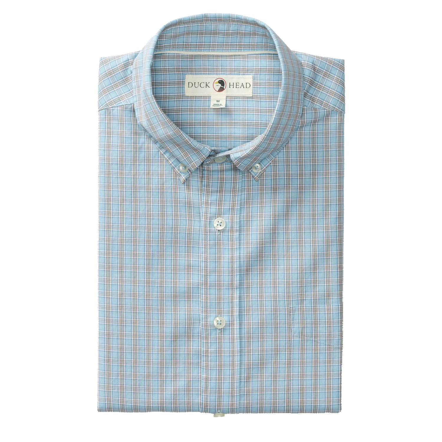 Cotton Cashmere Poplin Sport Shirt - Mattox Plaid - Lake Blue sold by Duck Head product image thumbnail 2