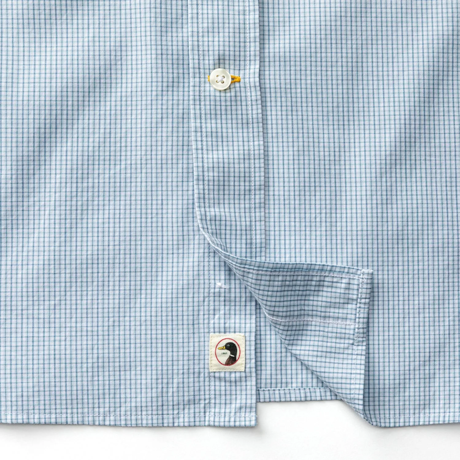 Cotton Cashmere Poplin Sport Shirt - Baltic Plaid - Sky Blue sold by Duck Head product image thumbnail 4