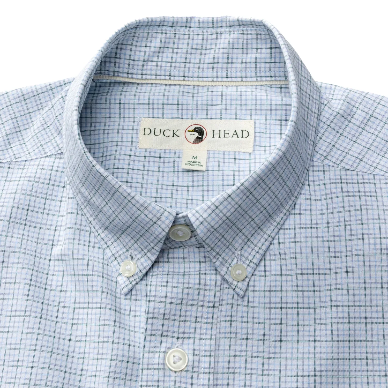 Performance Poplin Sport Shirt - Joiner Plaid - Midnight Teal sold by Duck Head product image thumbnail 3