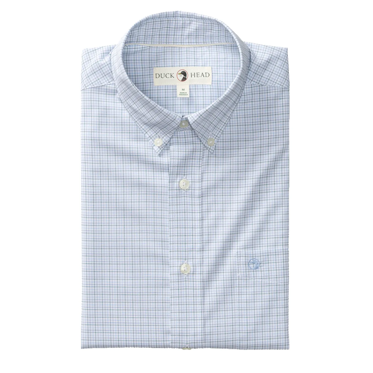 Performance Poplin Sport Shirt - Joiner Plaid - Midnight Teal sold by Duck Head product image thumbnail 2