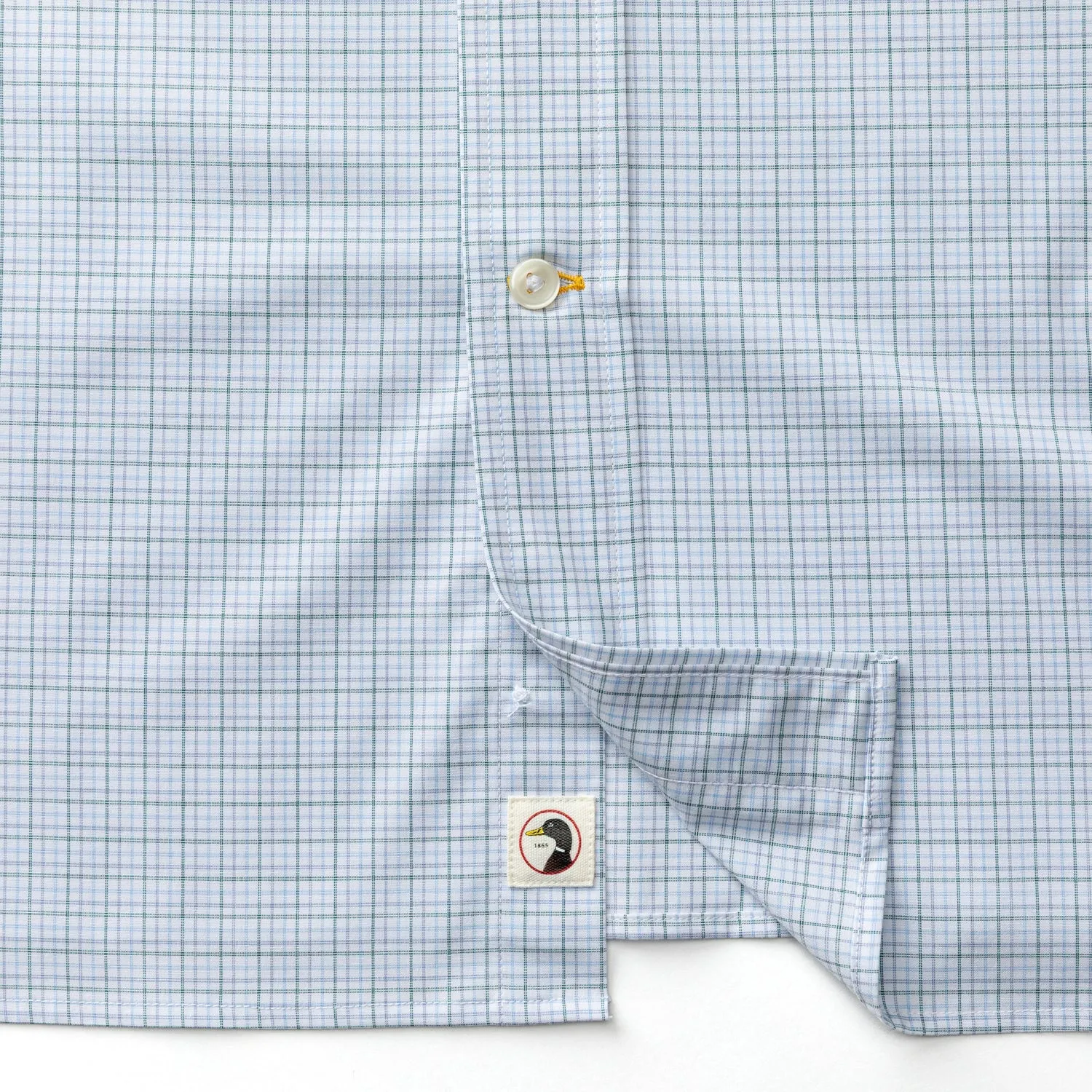 Performance Poplin Sport Shirt - Joiner Plaid - Midnight Teal sold by Duck Head product image thumbnail 4