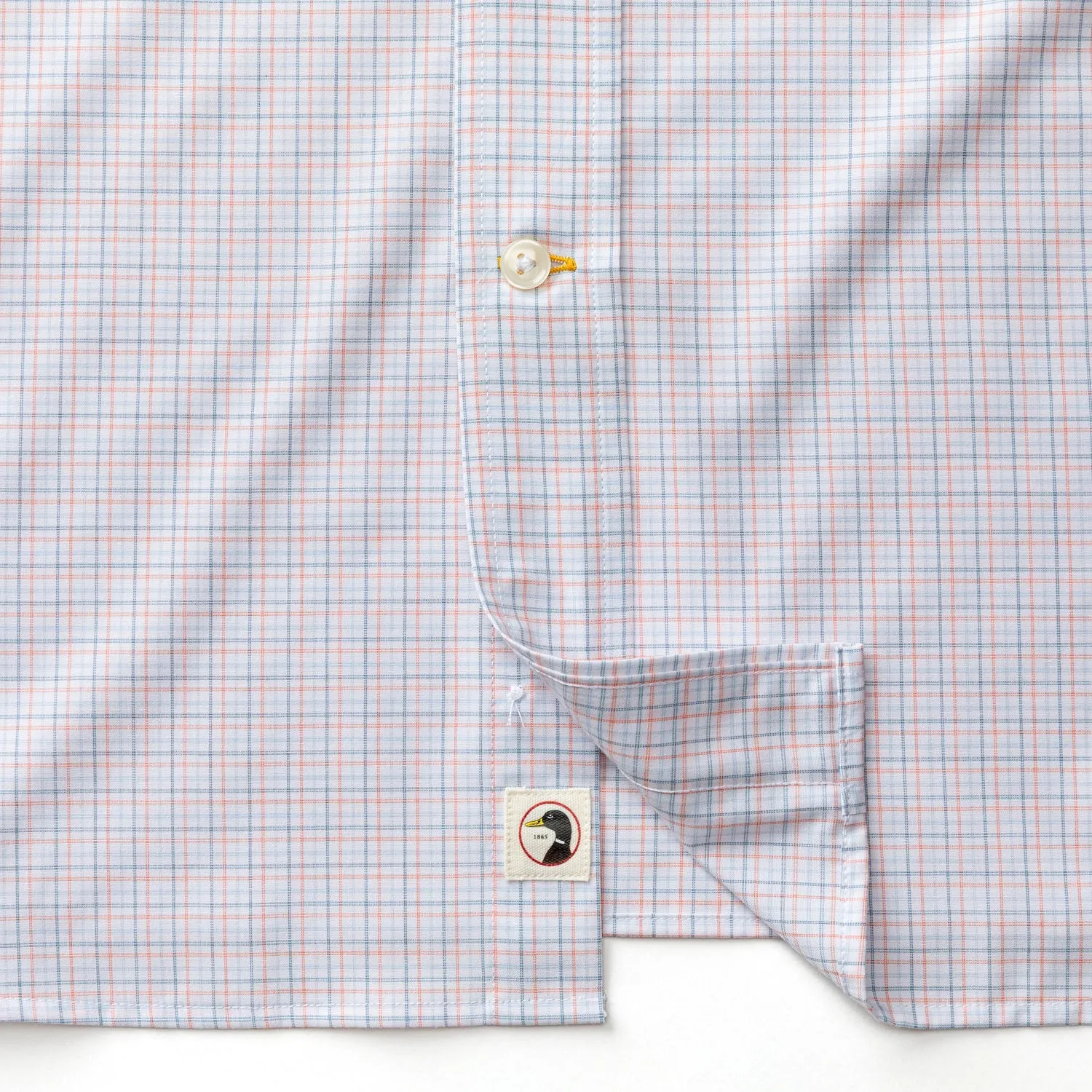 Performance Poplin Sport Shirt - Joiner Plaid - Coral sold by Duck Head product image thumbnail 5