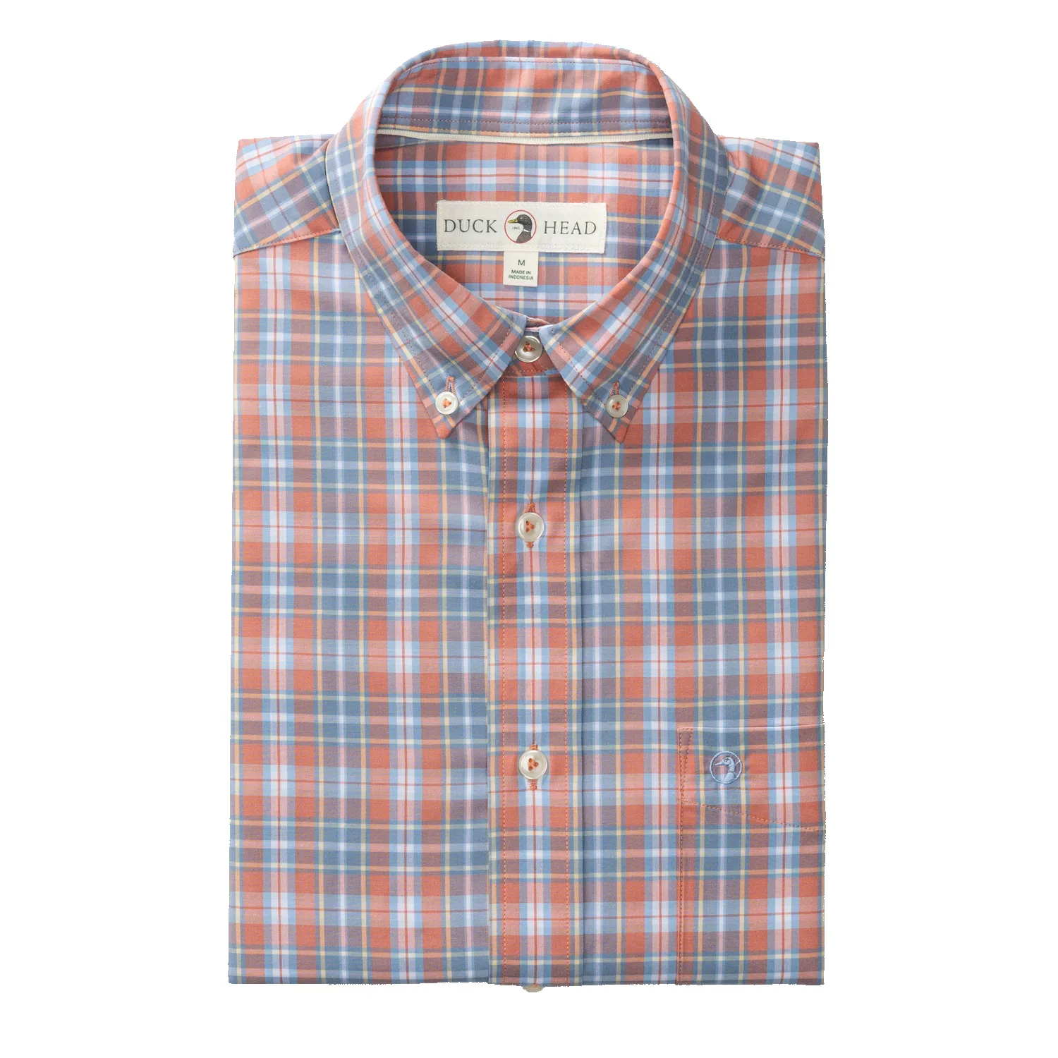 Performance Poplin Sport Shirt - Jeffries Plaid - Rosewood sold by Duck Head product image thumbnail 2