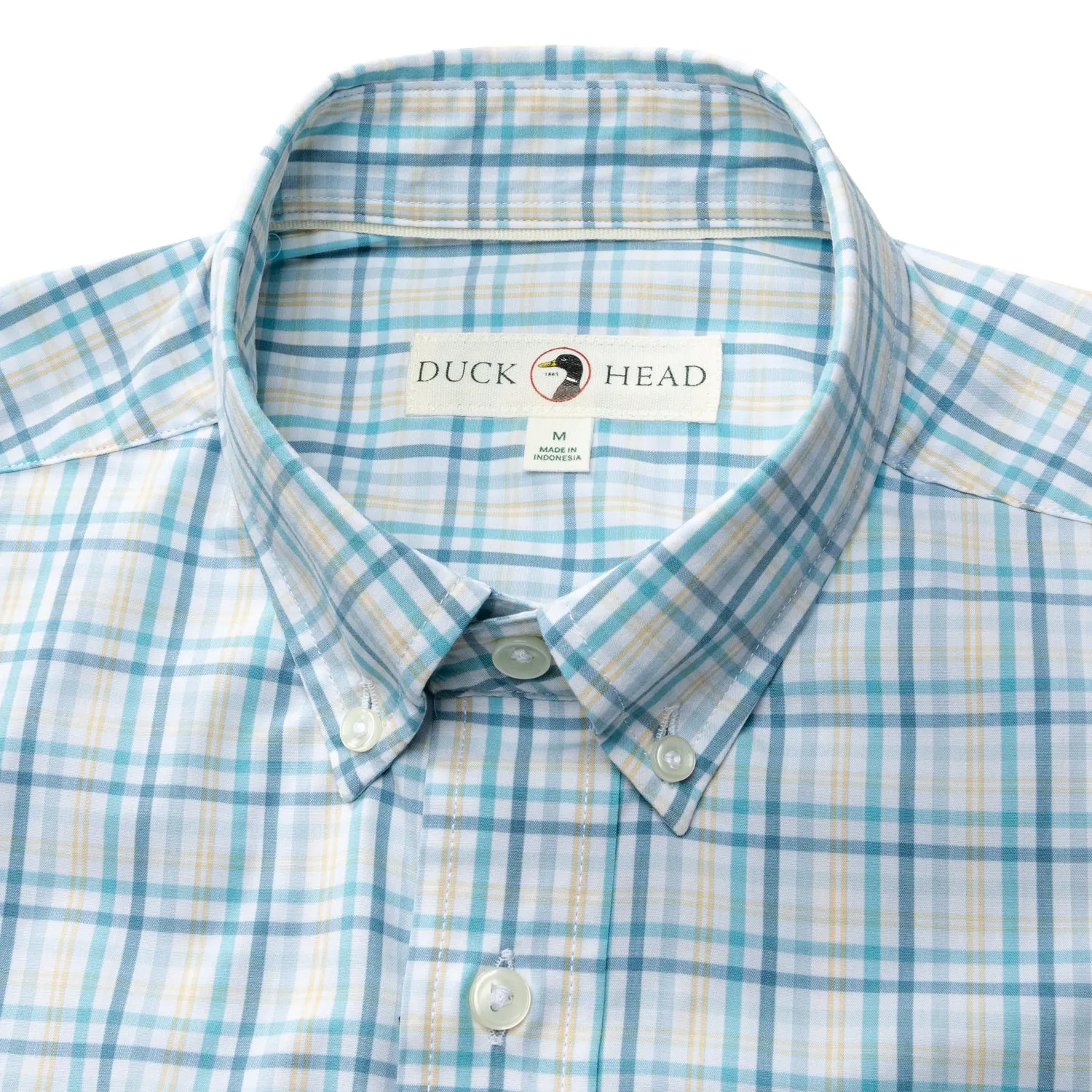 Performance Poplin Sport Shirt - Brody Plaid - Yellow sold by Duck Head product image thumbnail 3
