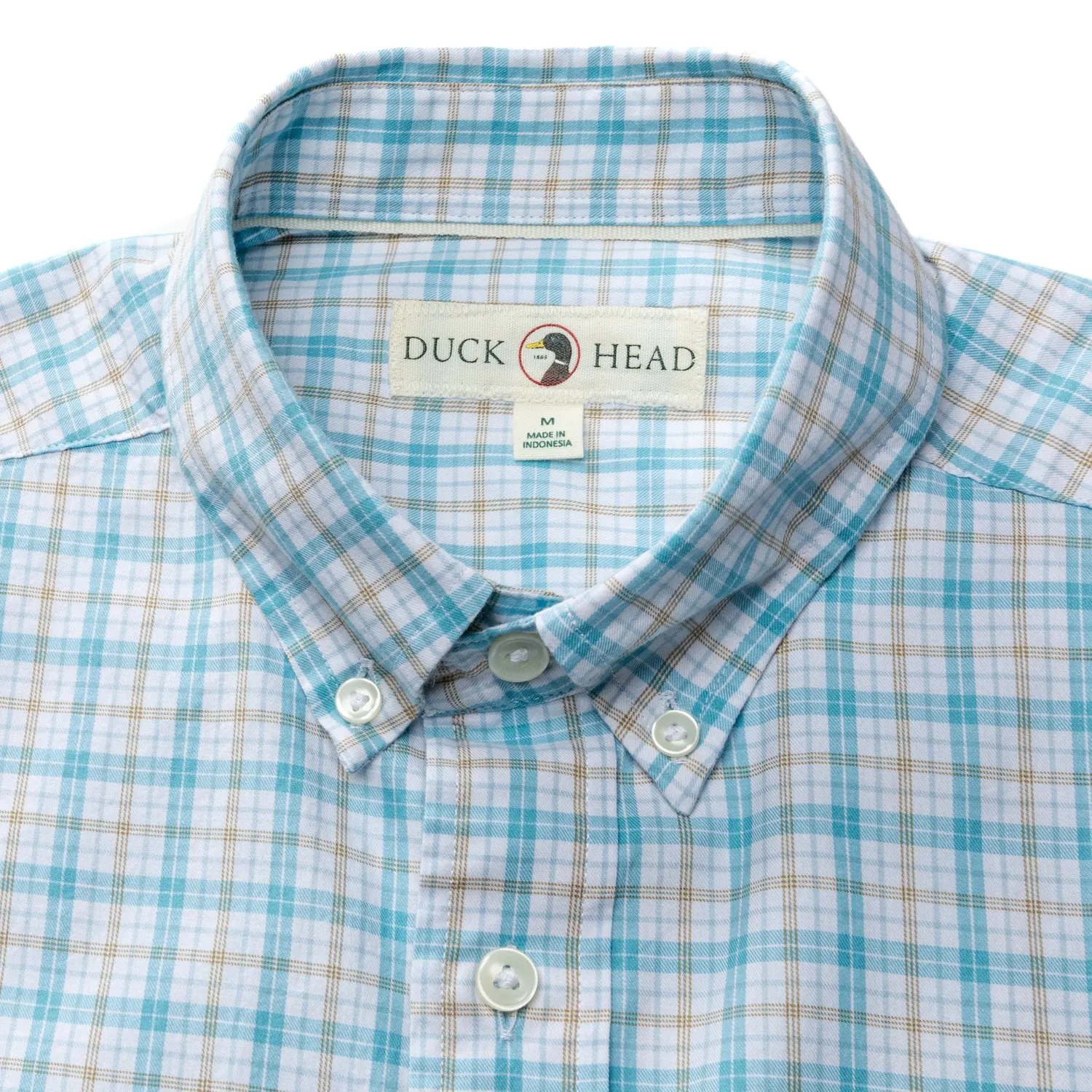 Cotton Twill Sport Shirt - York Plaid - Lake Blue sold by Duck Head product image thumbnail 3