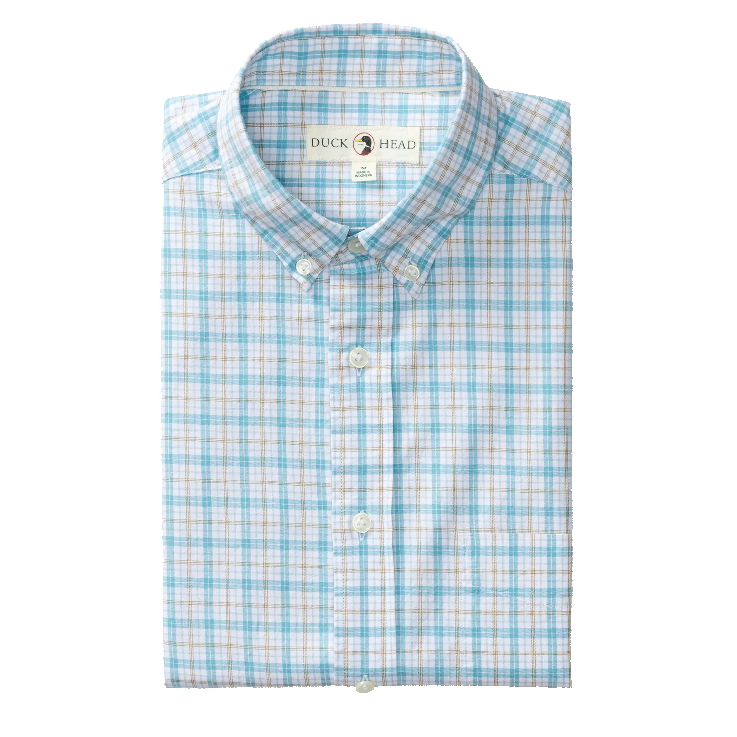 Cotton Twill Sport Shirt - York Plaid - Lake Blue sold by Duck Head product image thumbnail 2
