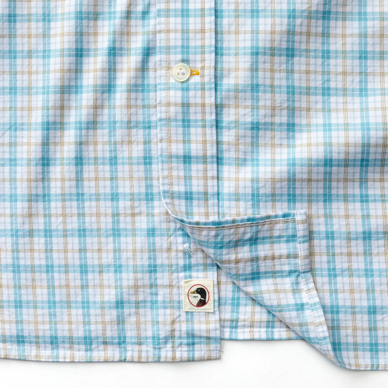 Cotton Twill Sport Shirt - York Plaid - Lake Blue sold by Duck Head product image thumbnail 4