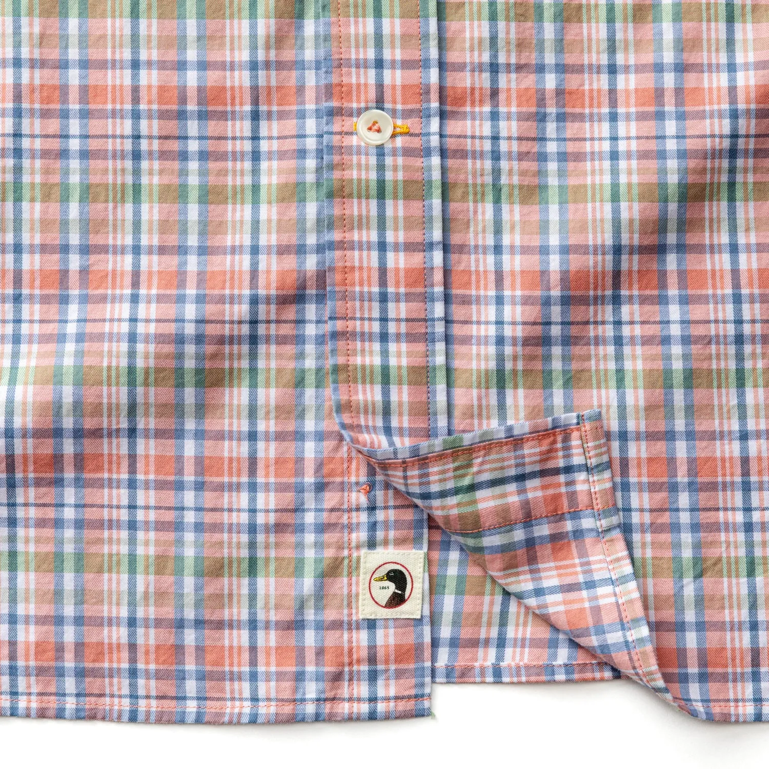 Cotton Twill Sport Shirt - Pratt Plaid - Rosewood sold by Duck Head product image thumbnail 5