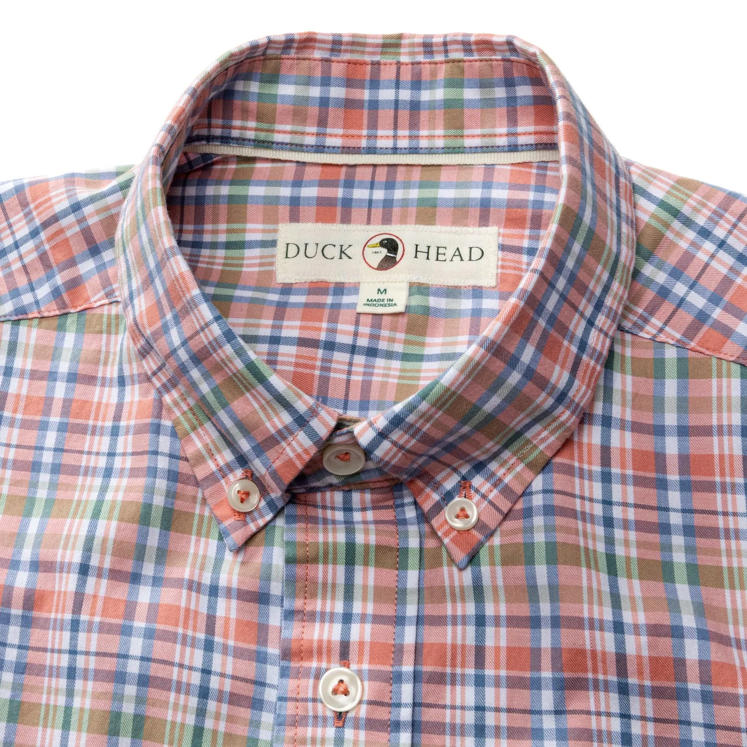 Cotton Twill Sport Shirt - Pratt Plaid - Rosewood sold by Duck Head product image thumbnail 4