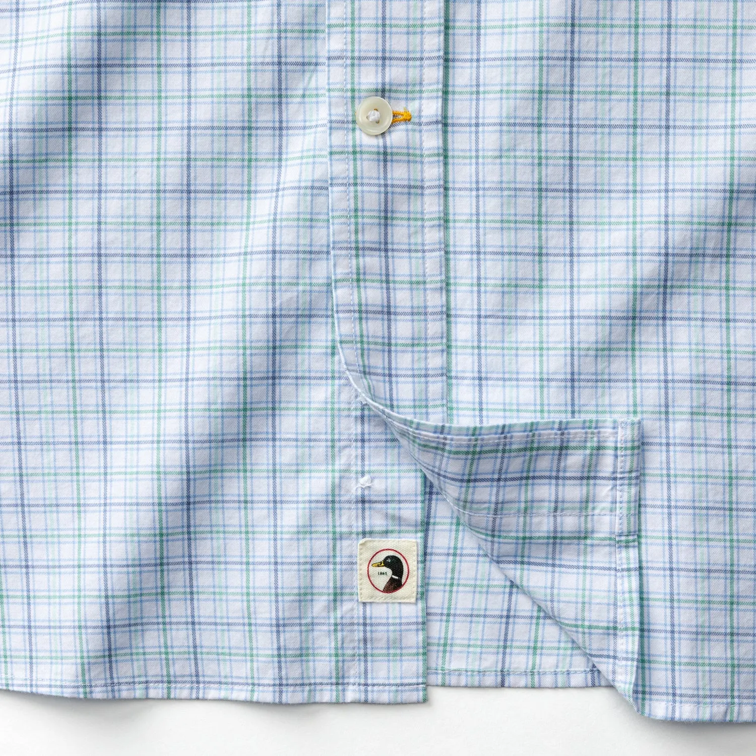 Cotton Twill Sport Shirt - Ashland Plaid - Serenity Blue sold by Duck Head product image thumbnail 4