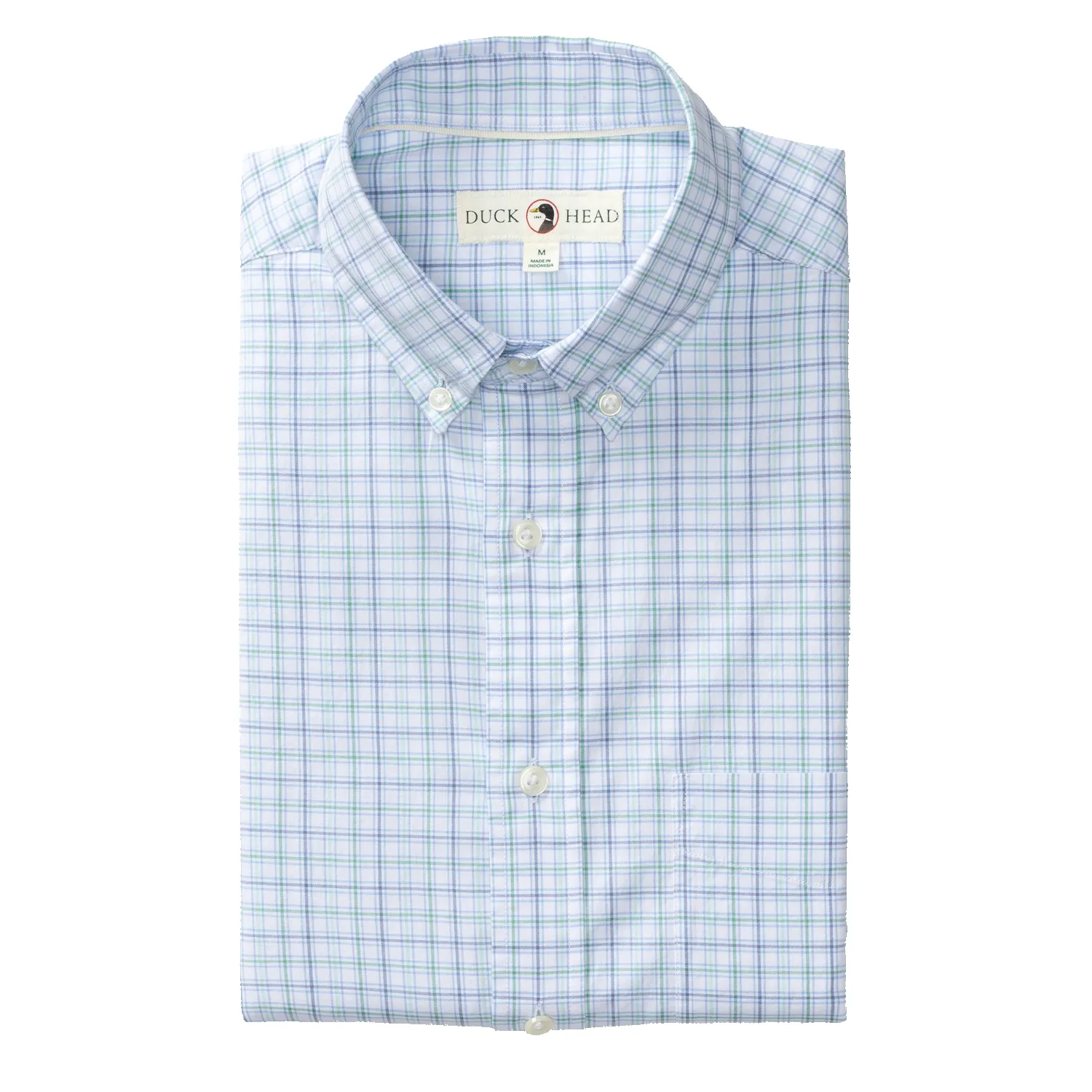 Cotton Twill Sport Shirt - Ashland Plaid - Serenity Blue sold by Duck Head product image thumbnail 2