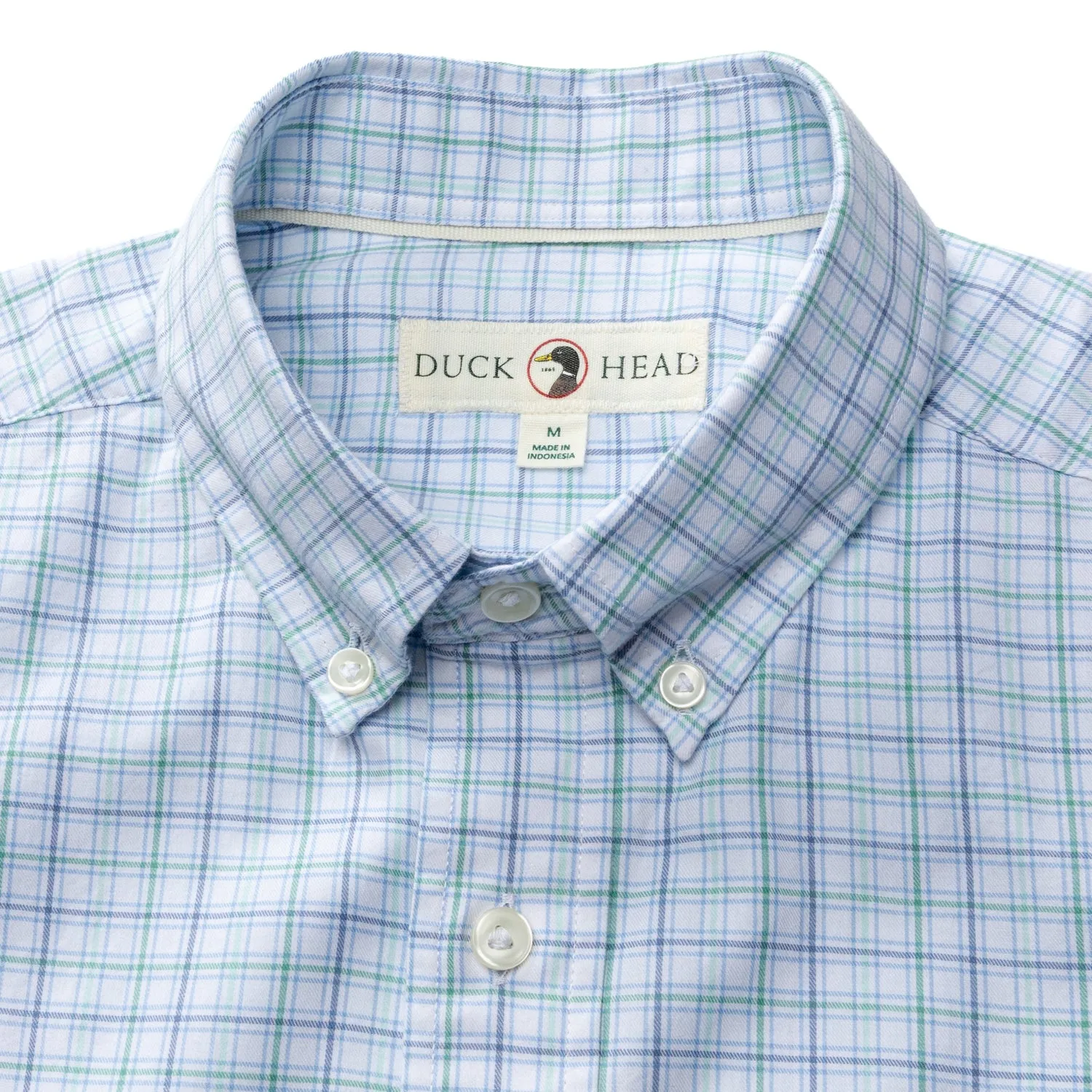Cotton Twill Sport Shirt - Ashland Plaid - Serenity Blue sold by Duck Head product image thumbnail 3