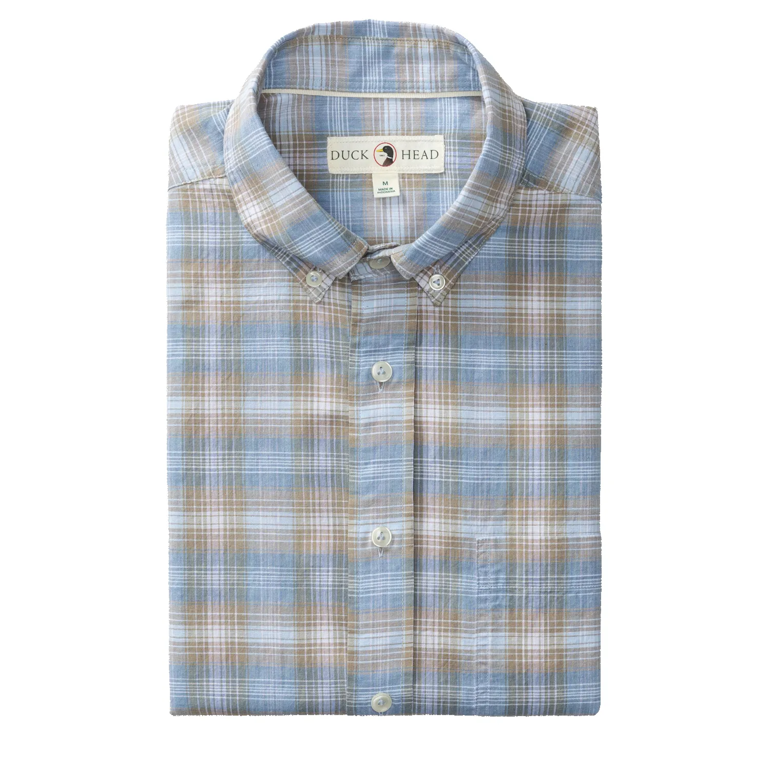 Cotton Slub Sport Shirt - Millbrook Plaid - Sandstone sold by Duck Head product image thumbnail 2