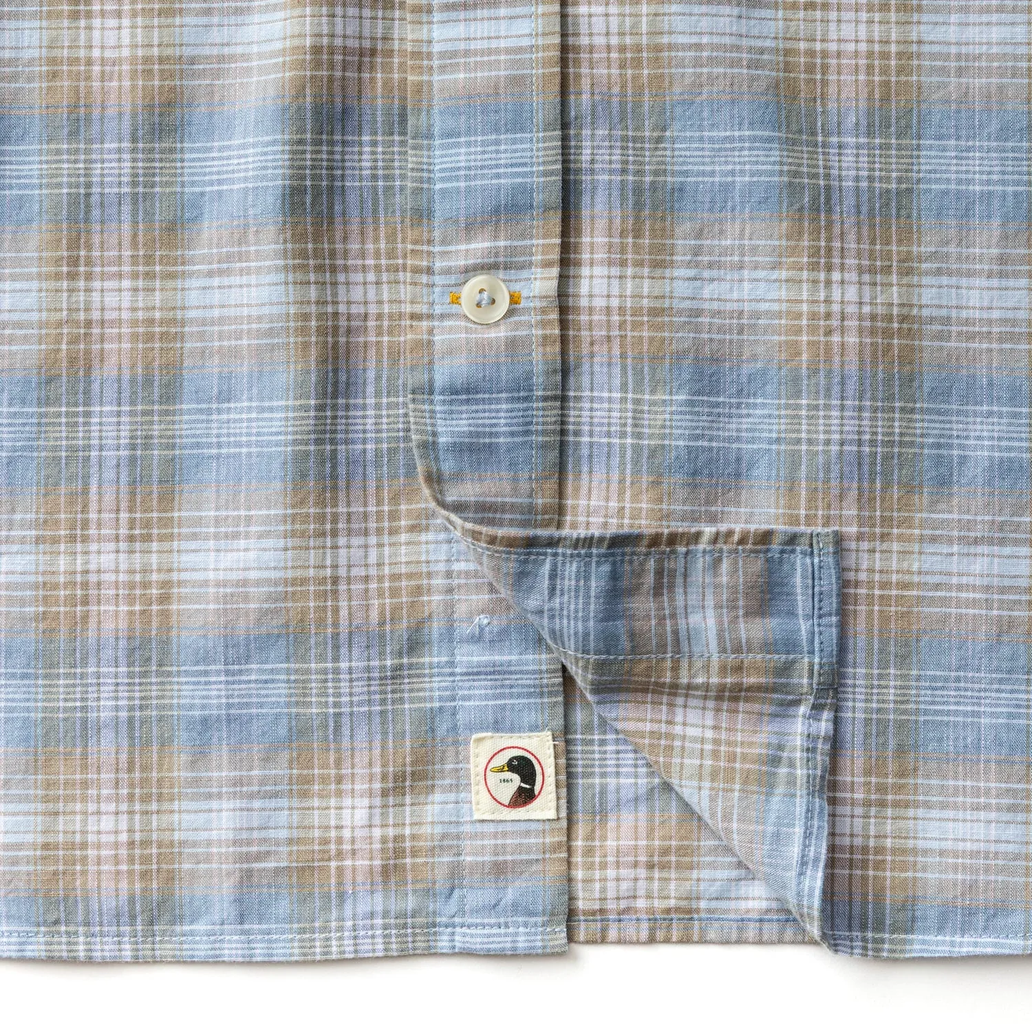 Cotton Slub Sport Shirt - Millbrook Plaid - Sandstone sold by Duck Head product image thumbnail 4