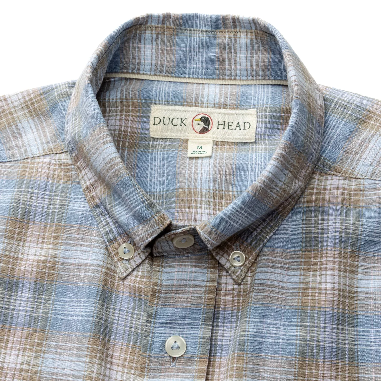 Cotton Slub Sport Shirt - Millbrook Plaid - Sandstone sold by Duck Head product image thumbnail 3