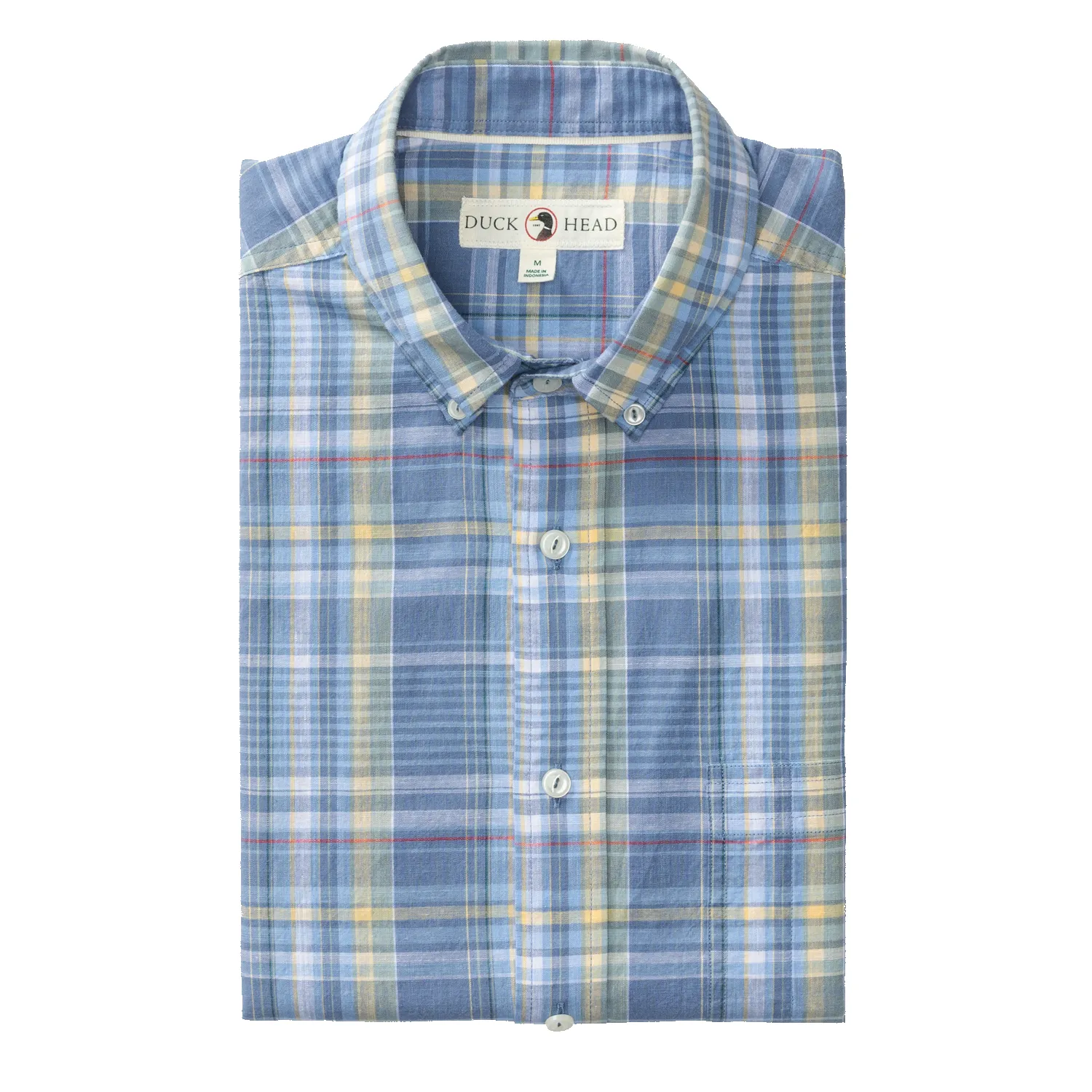Cotton Slub Sport Shirt - Greer Plaid - Chambray Blue sold by Duck Head product image thumbnail 2