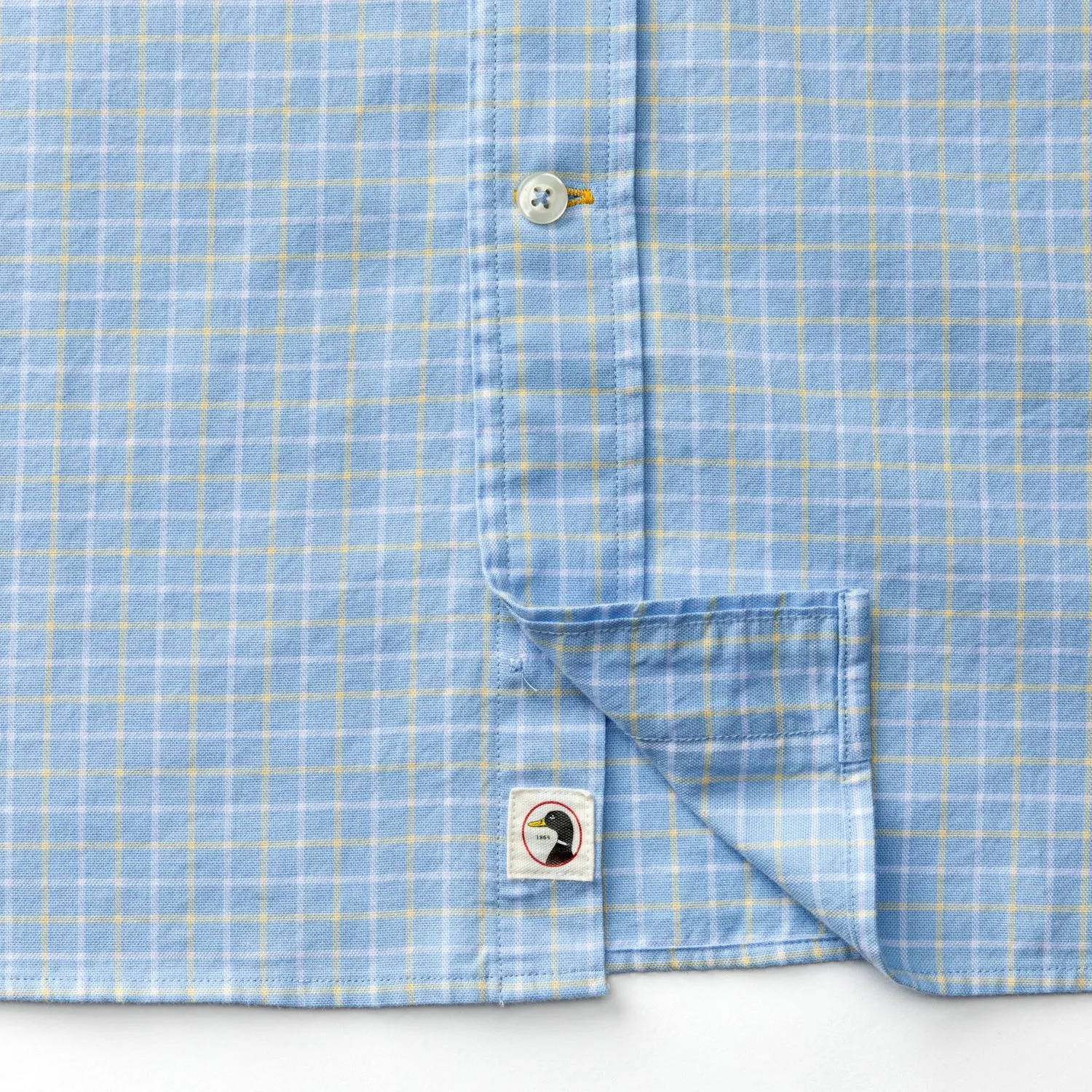 Cotton Oxford Sport Shirt - Kline Plaid - Serenity Blue sold by Duck Head product image thumbnail 5