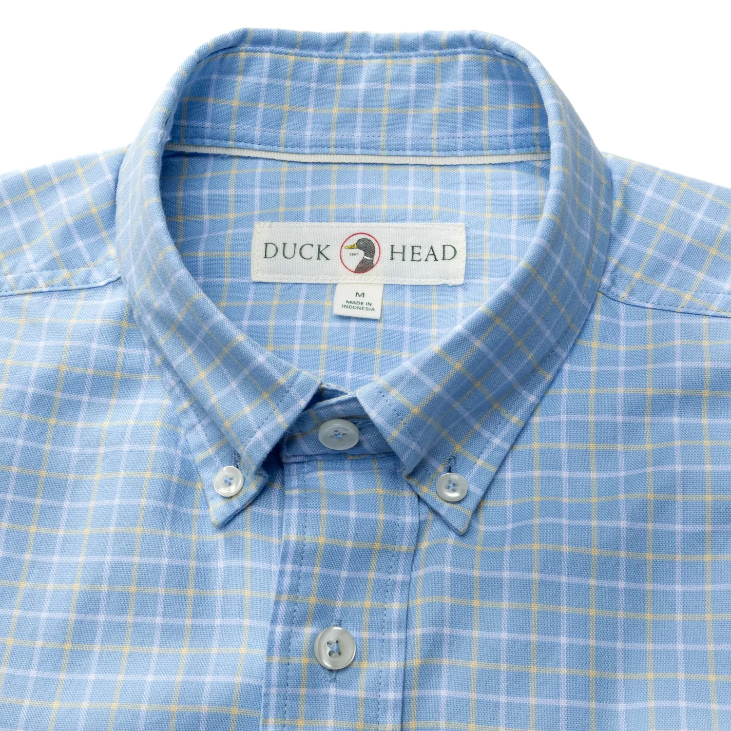 Cotton Oxford Sport Shirt - Kline Plaid - Serenity Blue sold by Duck Head product image thumbnail 4