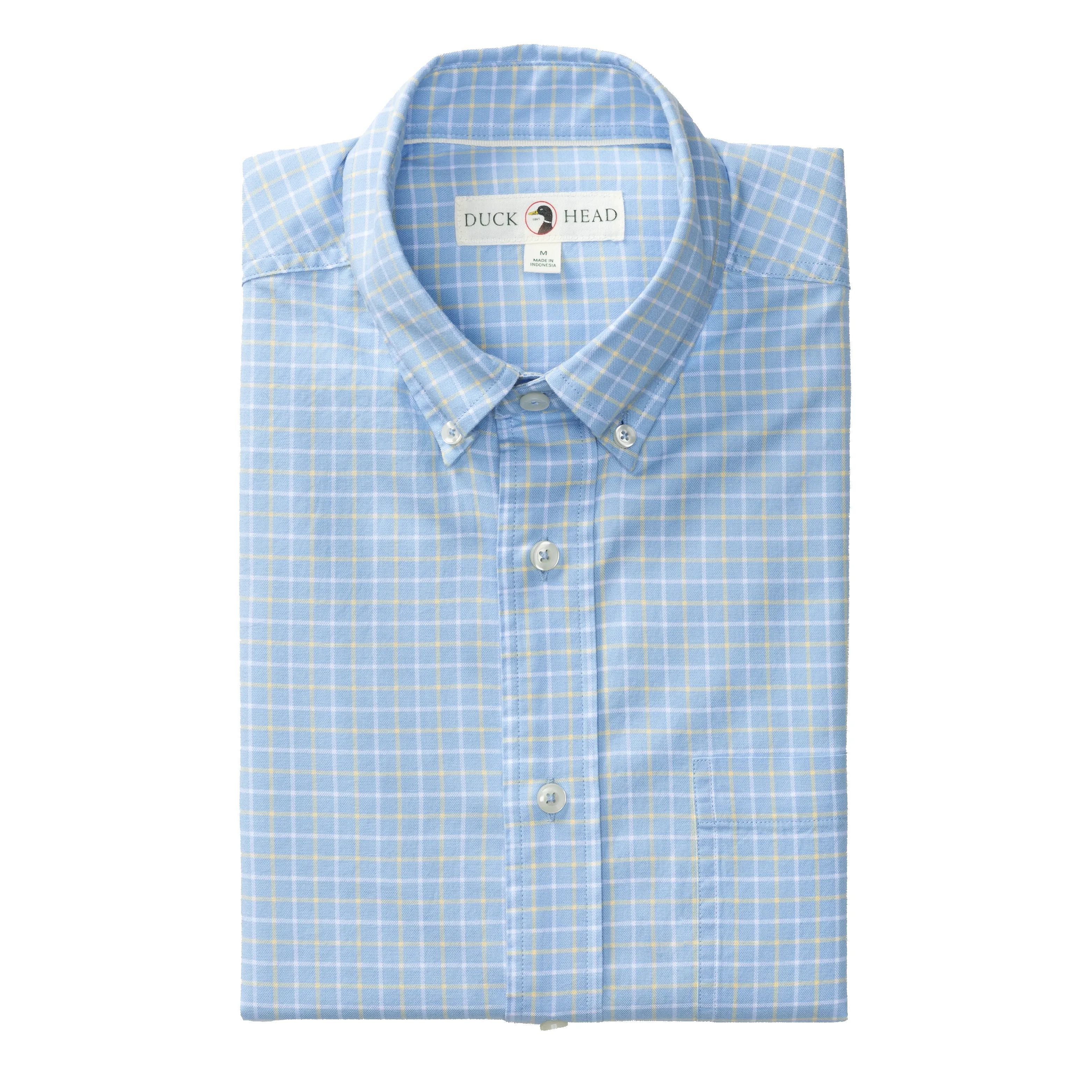Cotton Oxford Sport Shirt - Kline Plaid - Serenity Blue sold by Duck Head product image thumbnail 3