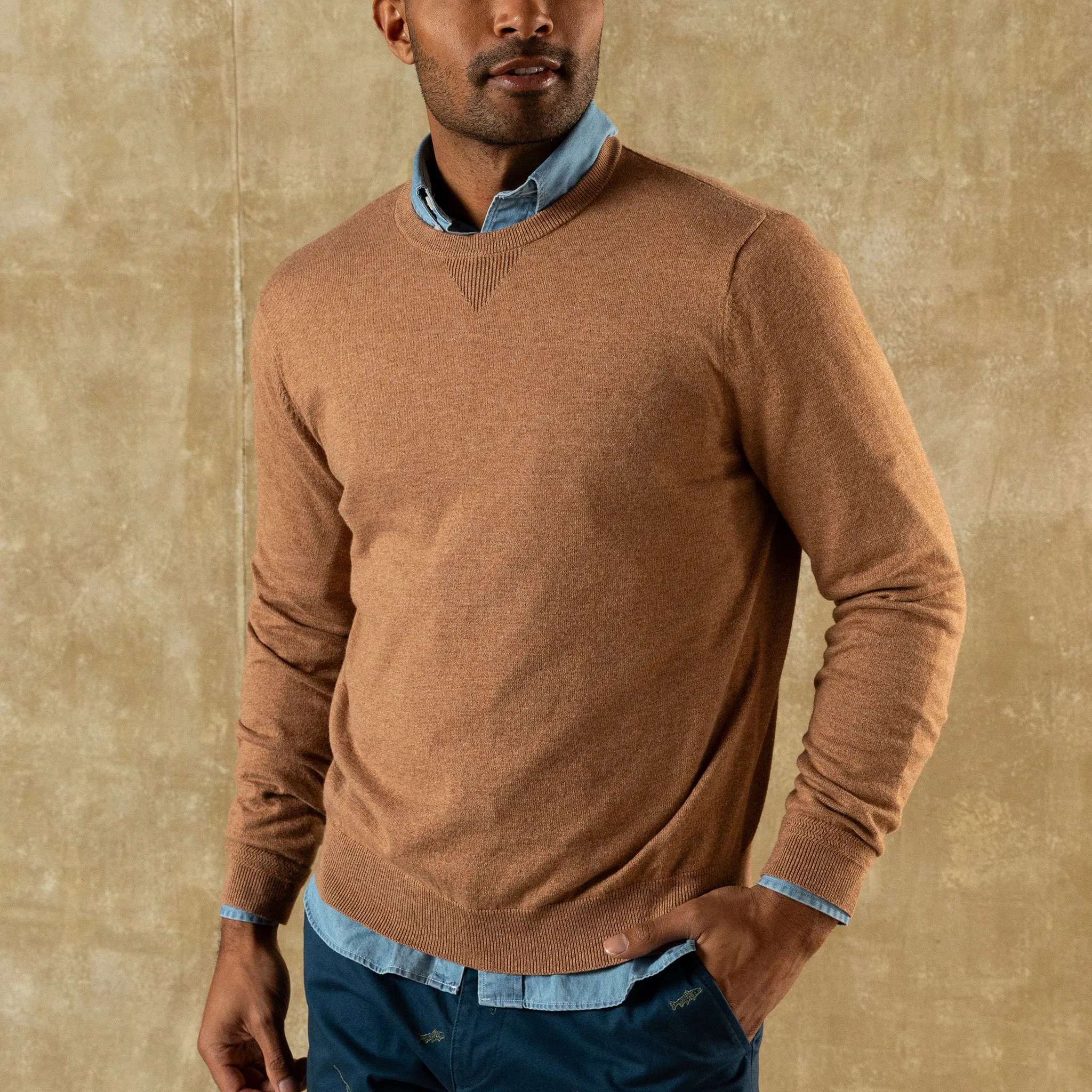 Henson Jersey Crewneck Sweater sold by Duck Head