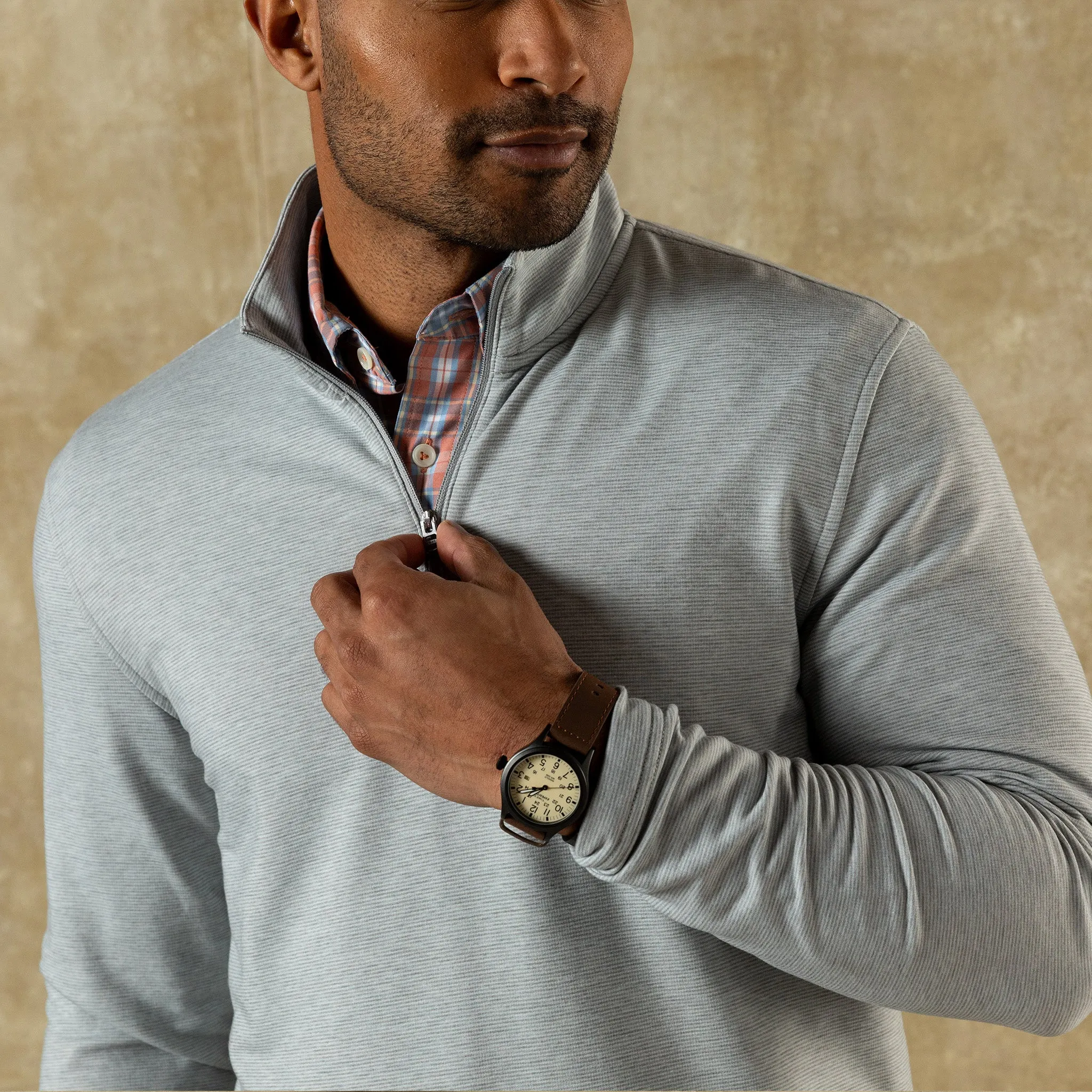 Summerford Stripe Performance 1/4 Zip Pullover sold by Duck Head product image thumbnail 3