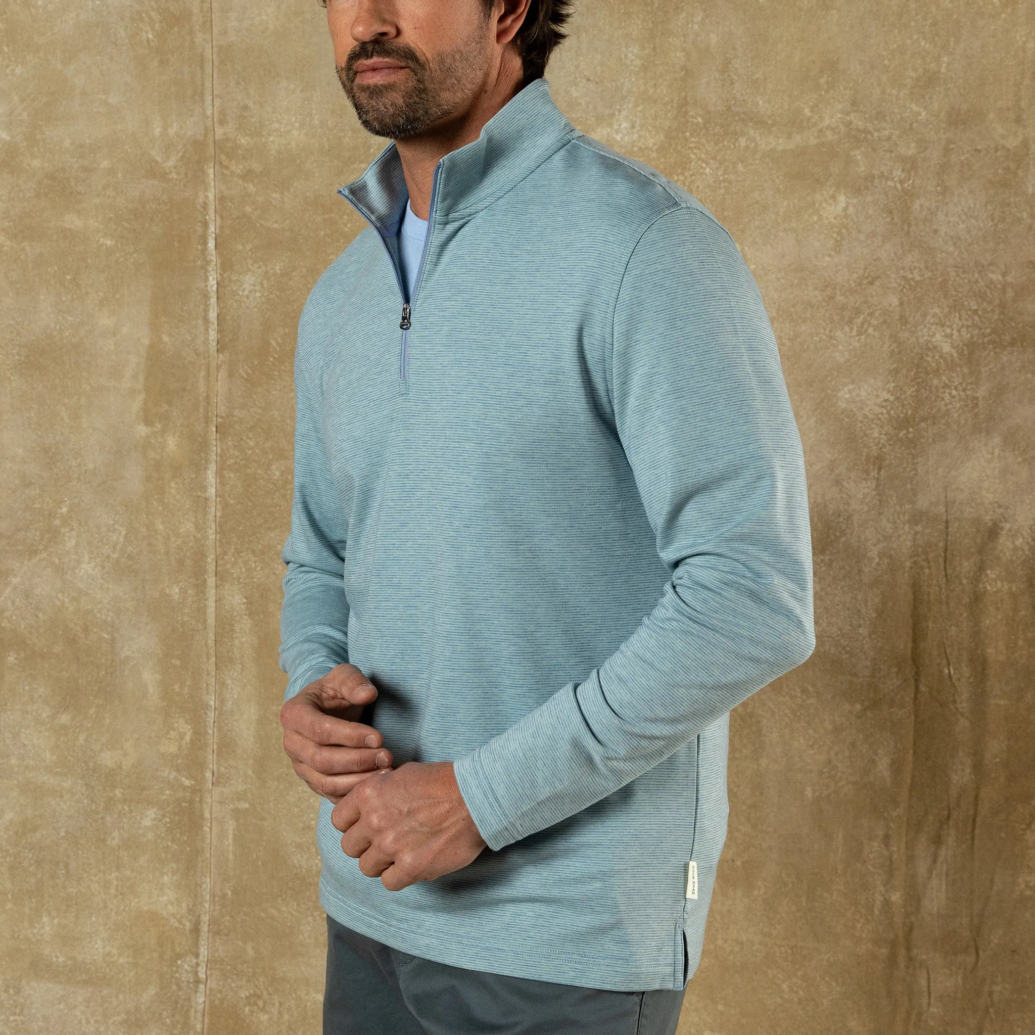 Summerford Stripe Performance 1/4 Zip Pullover sold by Duck Head