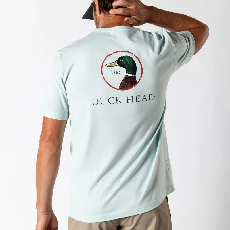Logo Short Sleeve T-Shirt - Pastel Blue Heather made by Duck Head