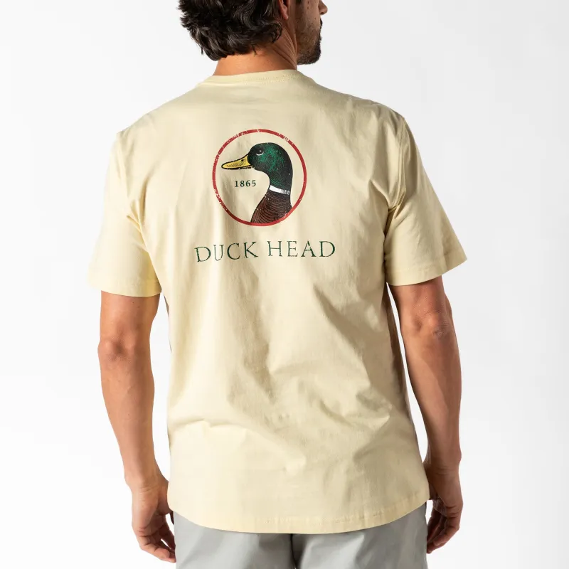 Logo Short Sleeve T-Shirt - Pale Yellow sold by Duck Head