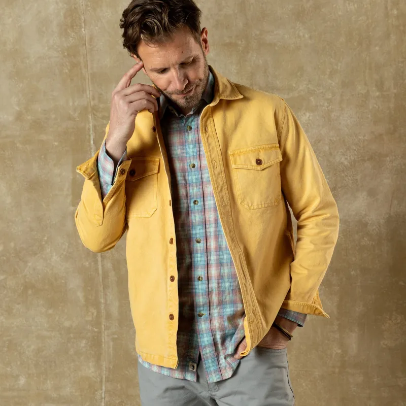 Garment Dyed Duck Canvas Jacket - Sunwashed Yellow made by Duck Head