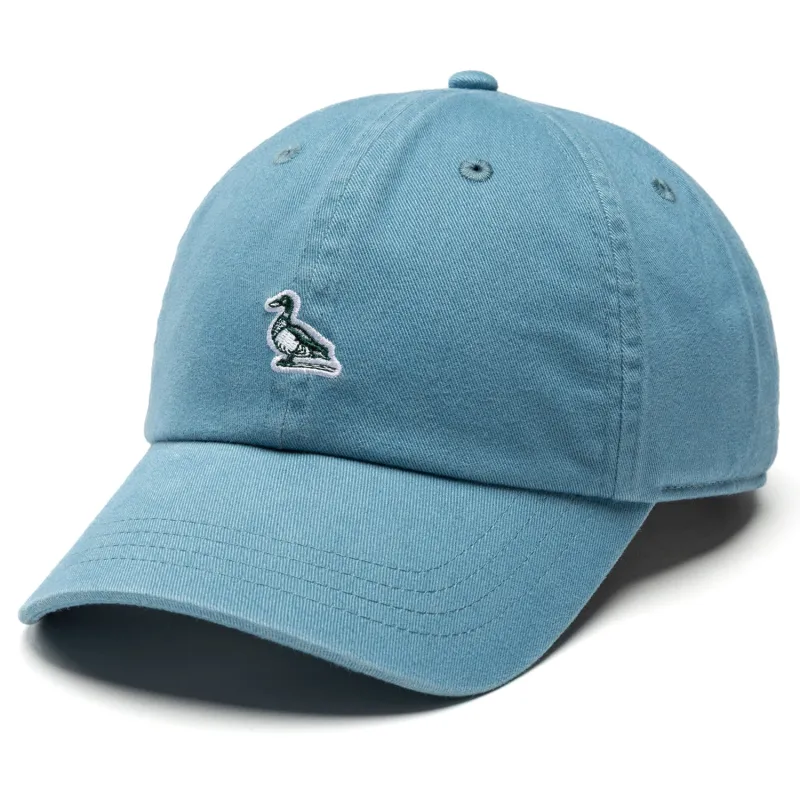 Embroidered Mallard Cotton Twill Hat - Flint Blue made by Duck Head