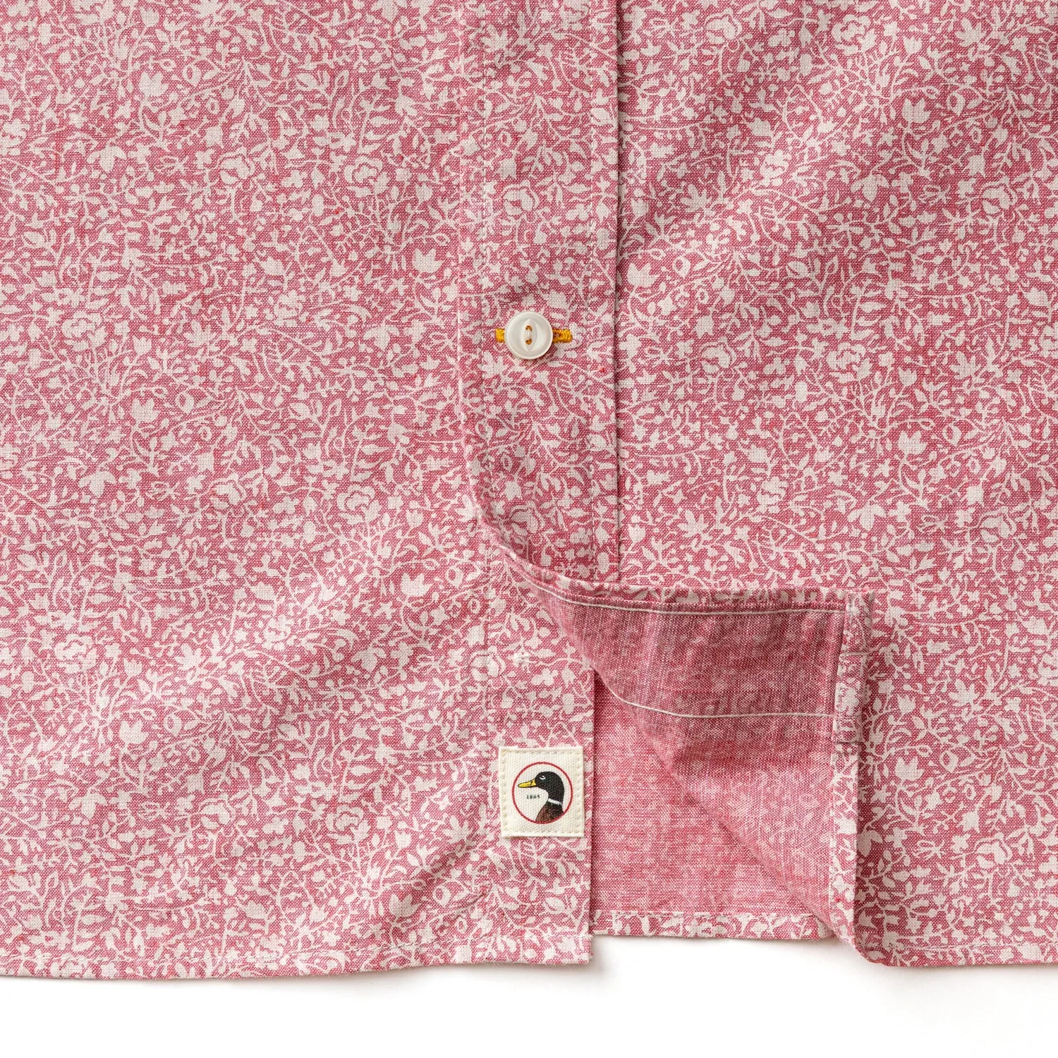 Cotton Chambray Sport Shirt - Woodville Floral - Rosewood sold by Duck Head product image thumbnail 4