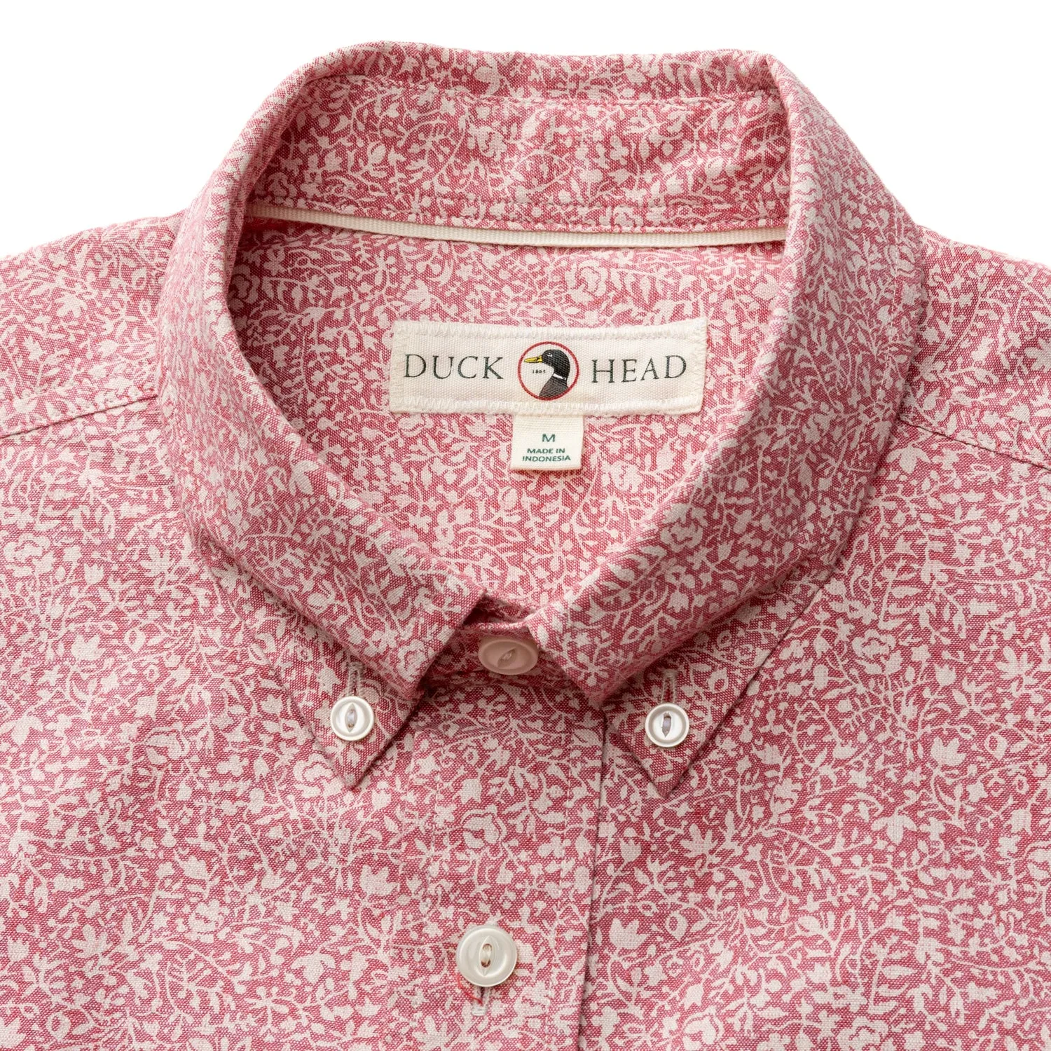 Cotton Chambray Sport Shirt - Woodville Floral - Rosewood sold by Duck Head product image thumbnail 3