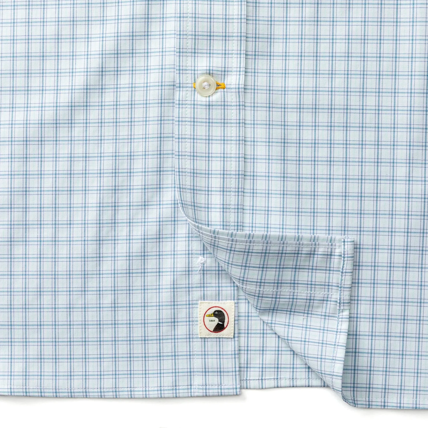 Performance Poplin Sport Shirt - Stokes Plaid - Seafoam Green sold by Duck Head product image thumbnail 3