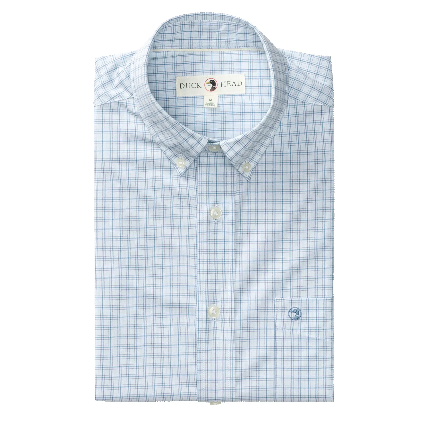 Performance Poplin Sport Shirt - Stokes Plaid - Seafoam Green sold by Duck Head product image thumbnail 2