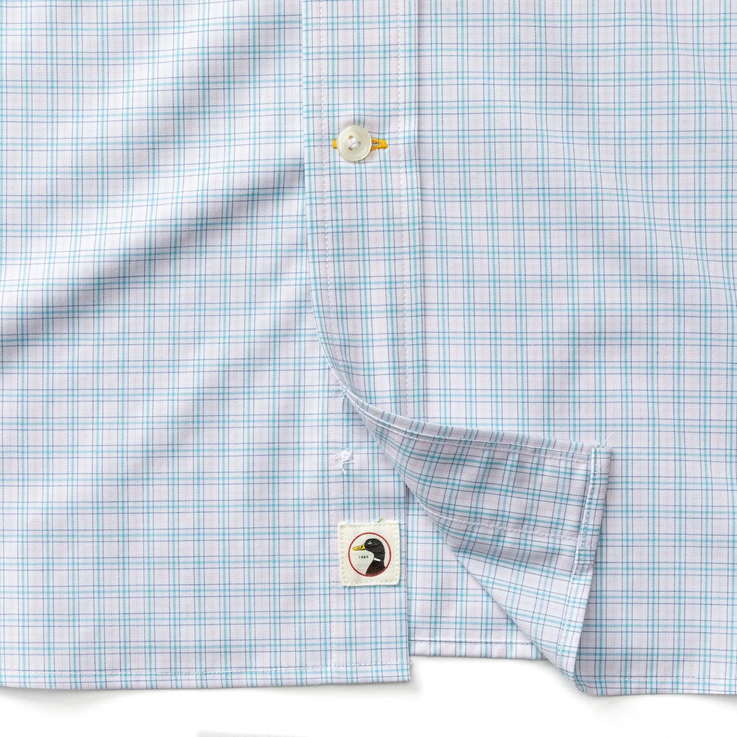 Performance Poplin Sport Shirt - Stokes Plaid - Pale Pink sold by Duck Head product image thumbnail 5