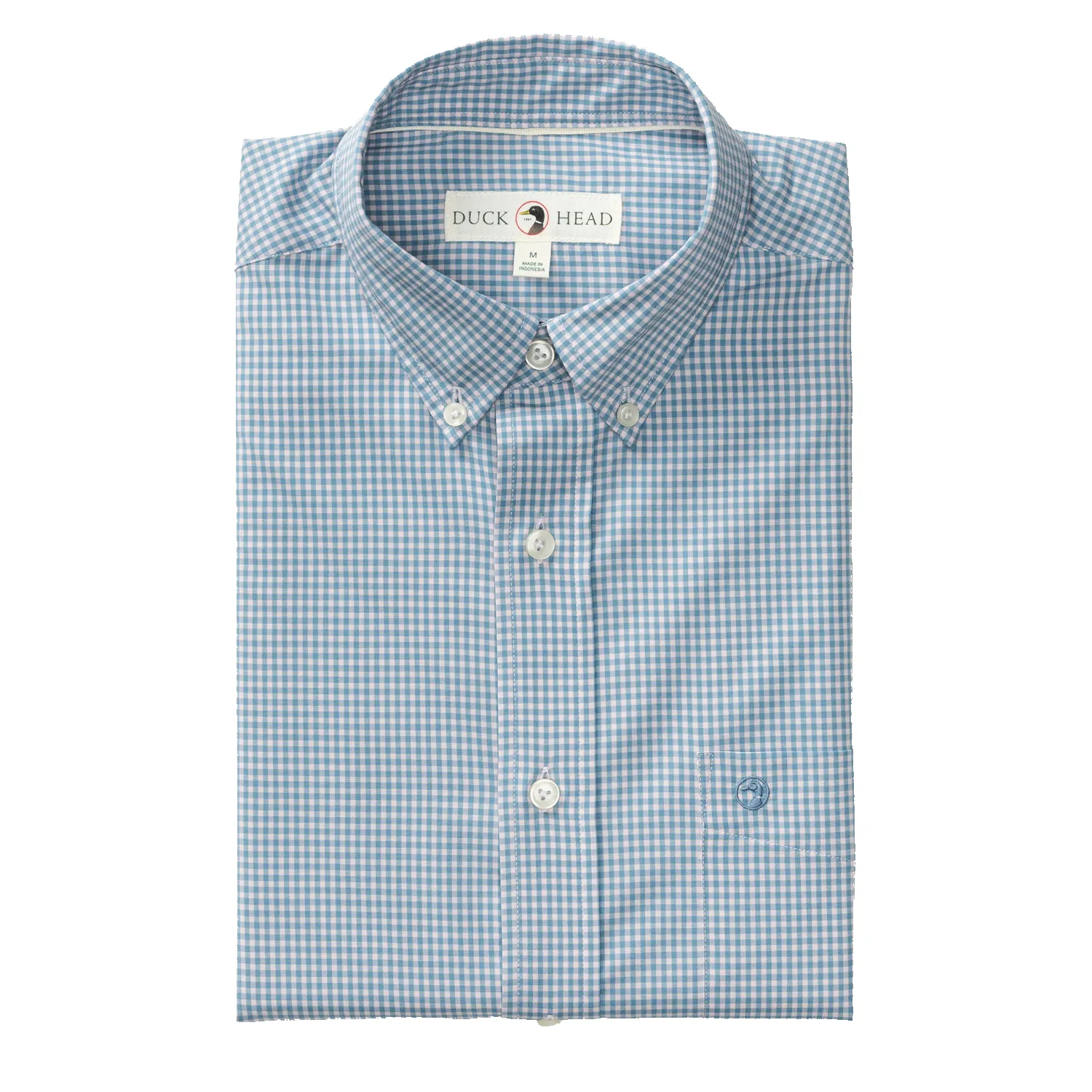 Performance Poplin Sport Shirt - Lyle Gingham - Pale Pink sold by Duck Head product image thumbnail 2