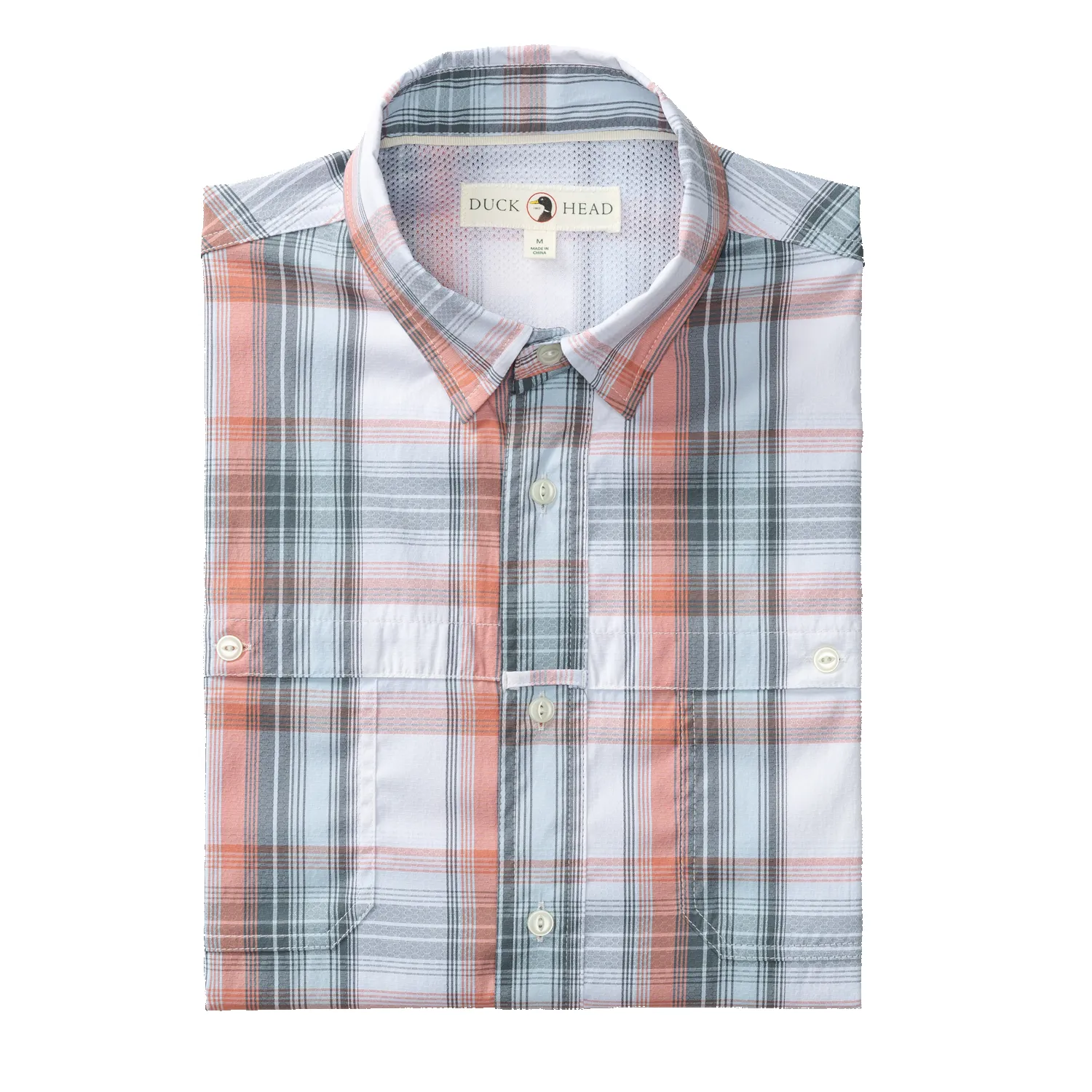 Performance Dobby Guide Shirt - Richfield Plaid - Rosewood sold by Duck Head product image thumbnail 3