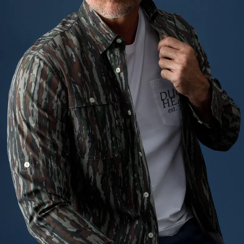Realtree Performance Dobby Guide Shirt  - Original Camo made by Duck Head