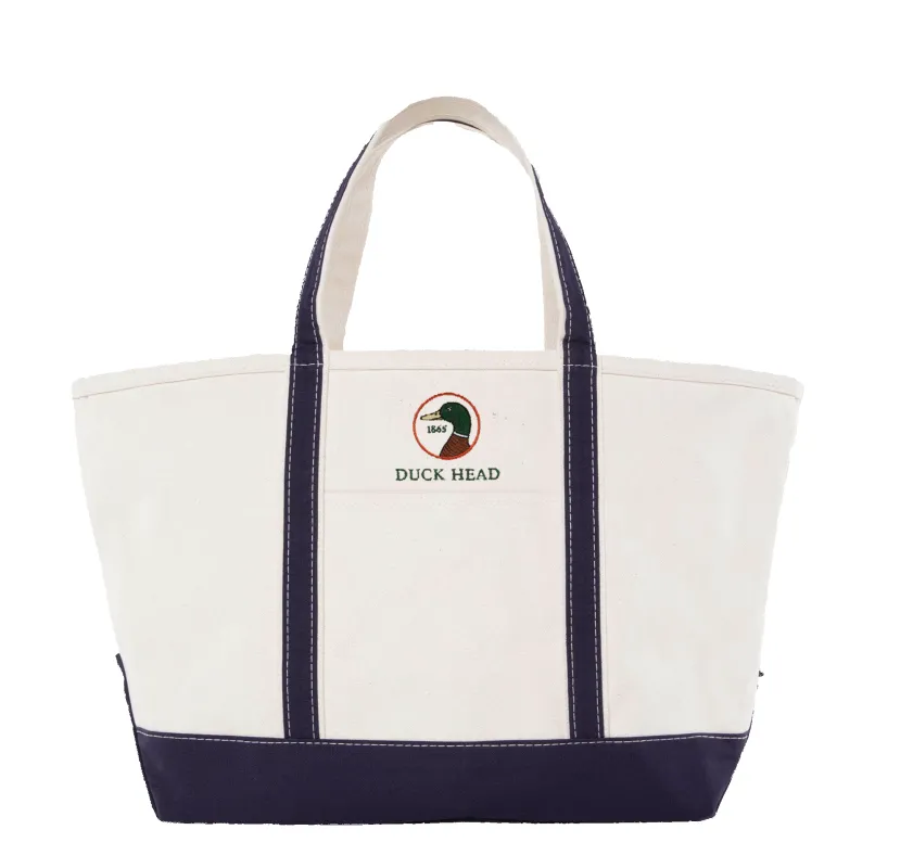 *Expected to Ship 5/27* Embroidered Canvas Tote - Navy made by Duck Head